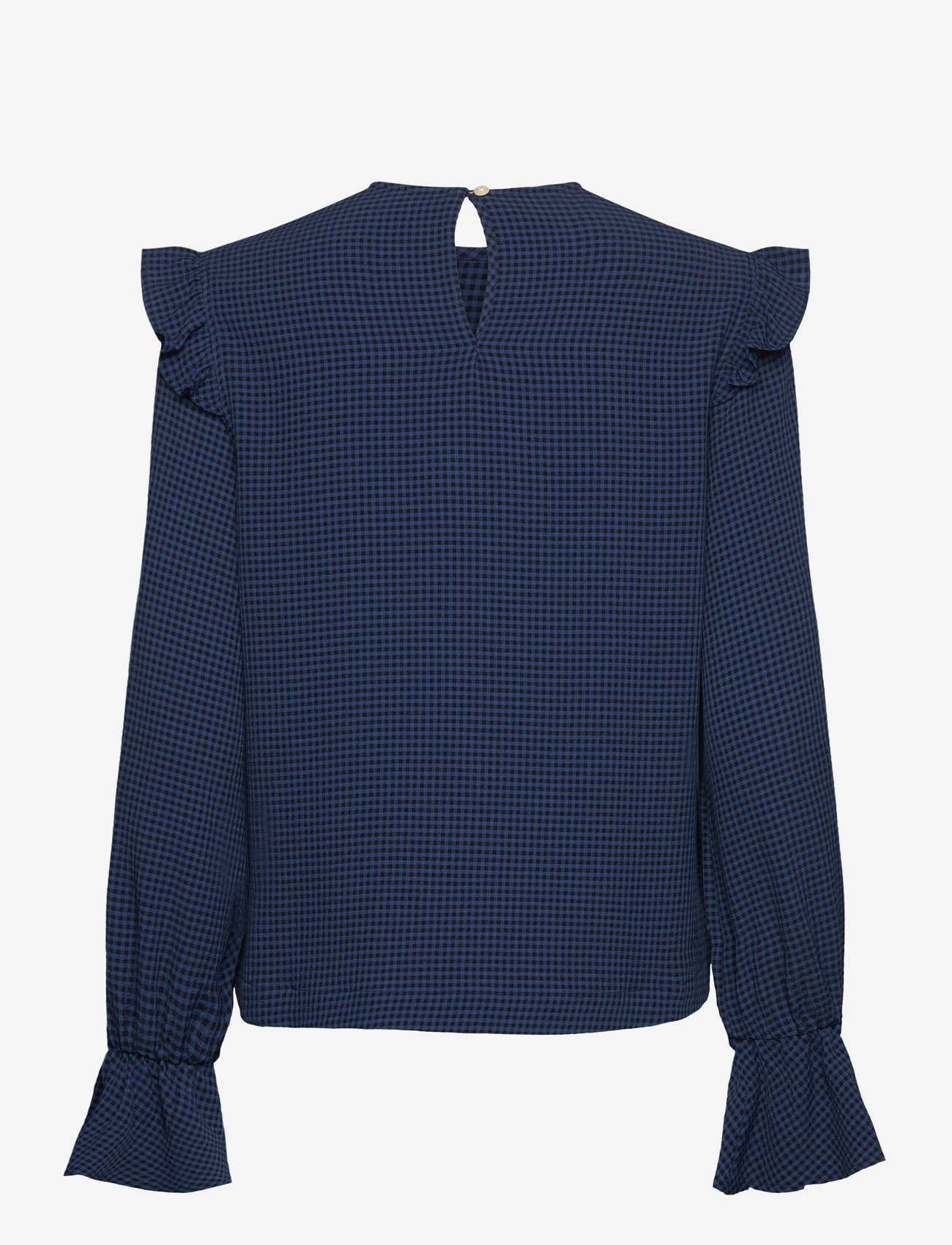 Lexington Clothing - Carmen Check Blouse - langærmede bluser - blue/black check - 1