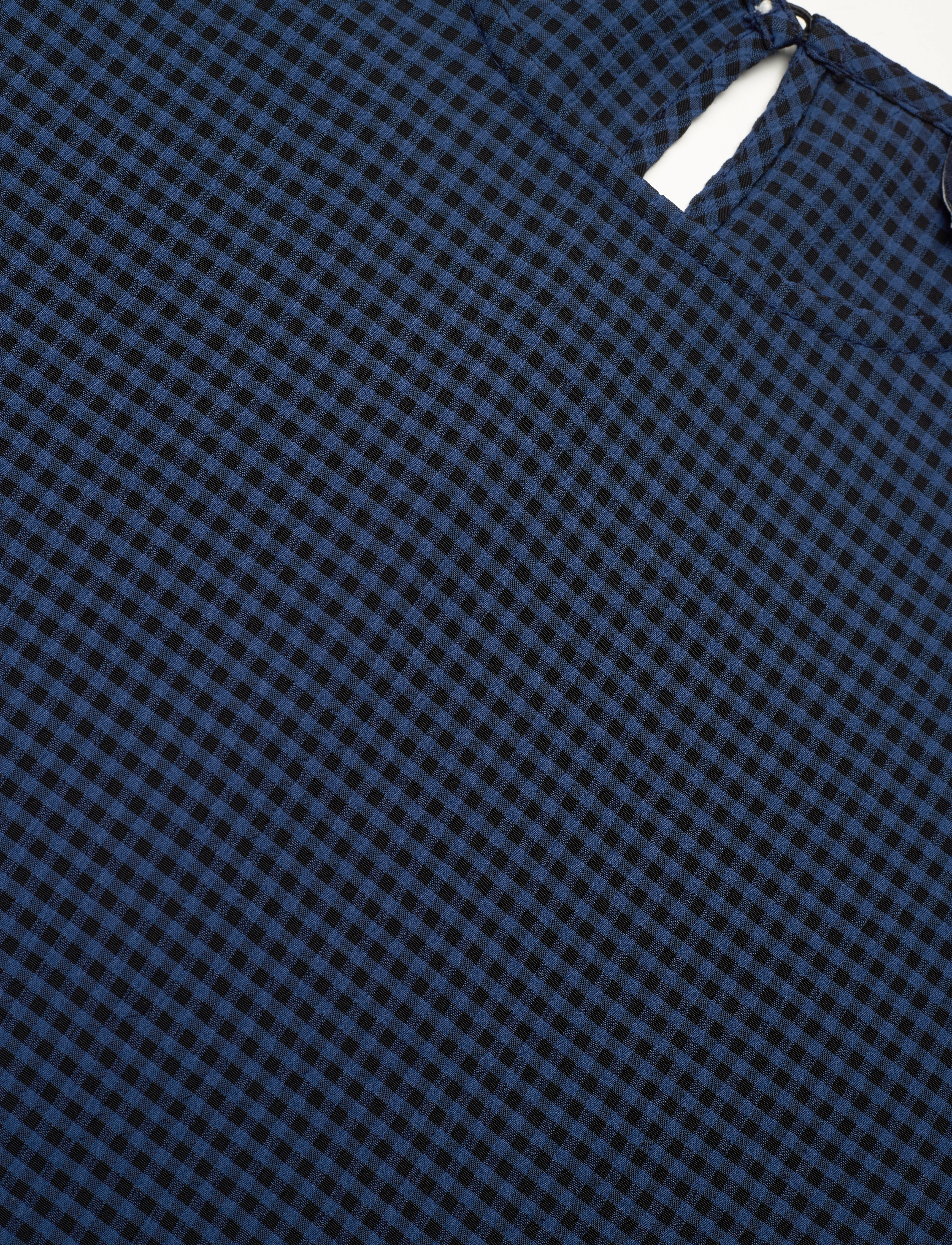 Lexington Clothing - Carmen Check Blouse - langærmede bluser - blue/black check - 2