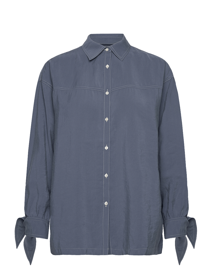 Lexington Clothing - Jessie Blouse - langærmede bluser - blue - 0