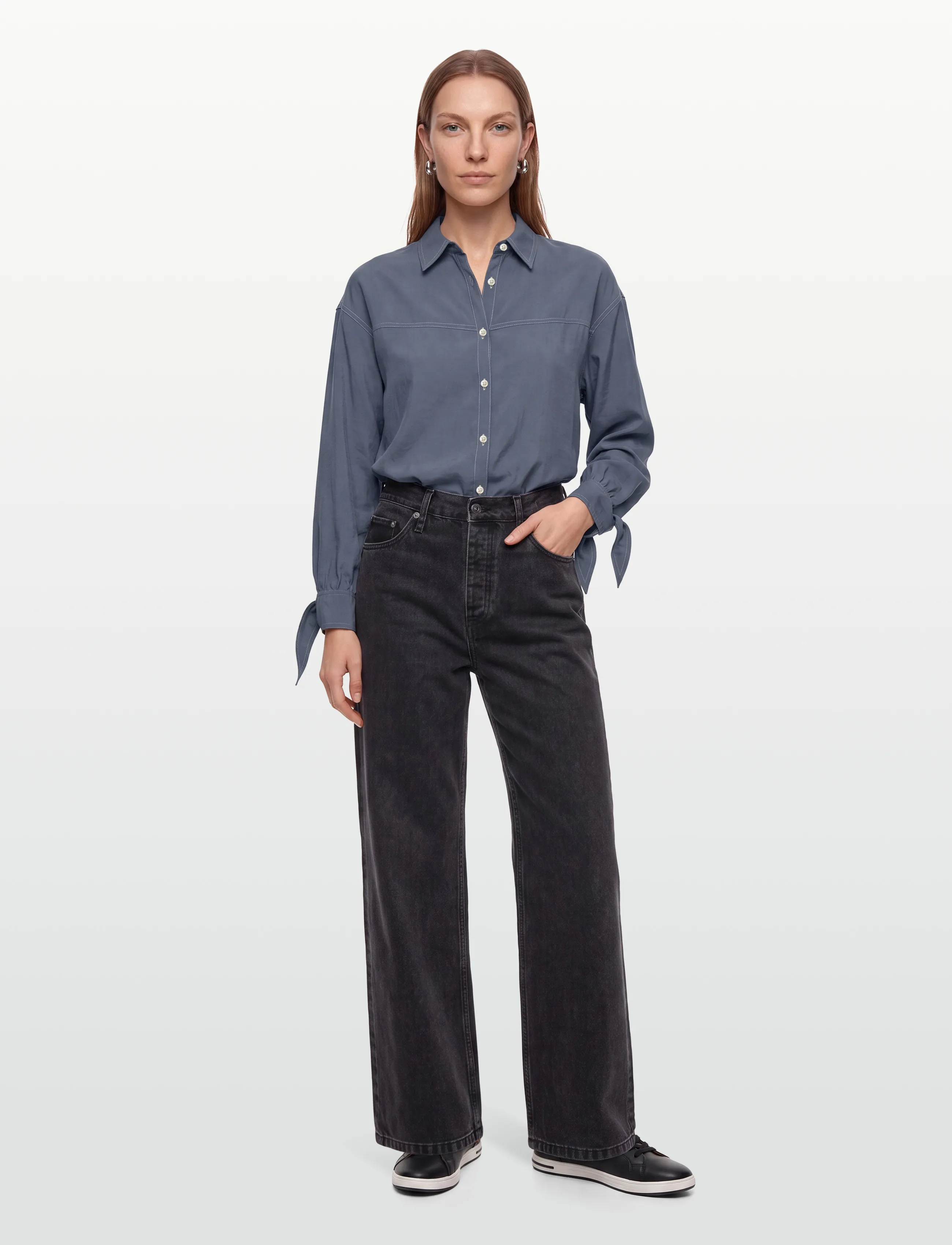 Lexington Clothing Jessie Blouse, XL, Blouses, Blau - Long-sleeved, Frauen
