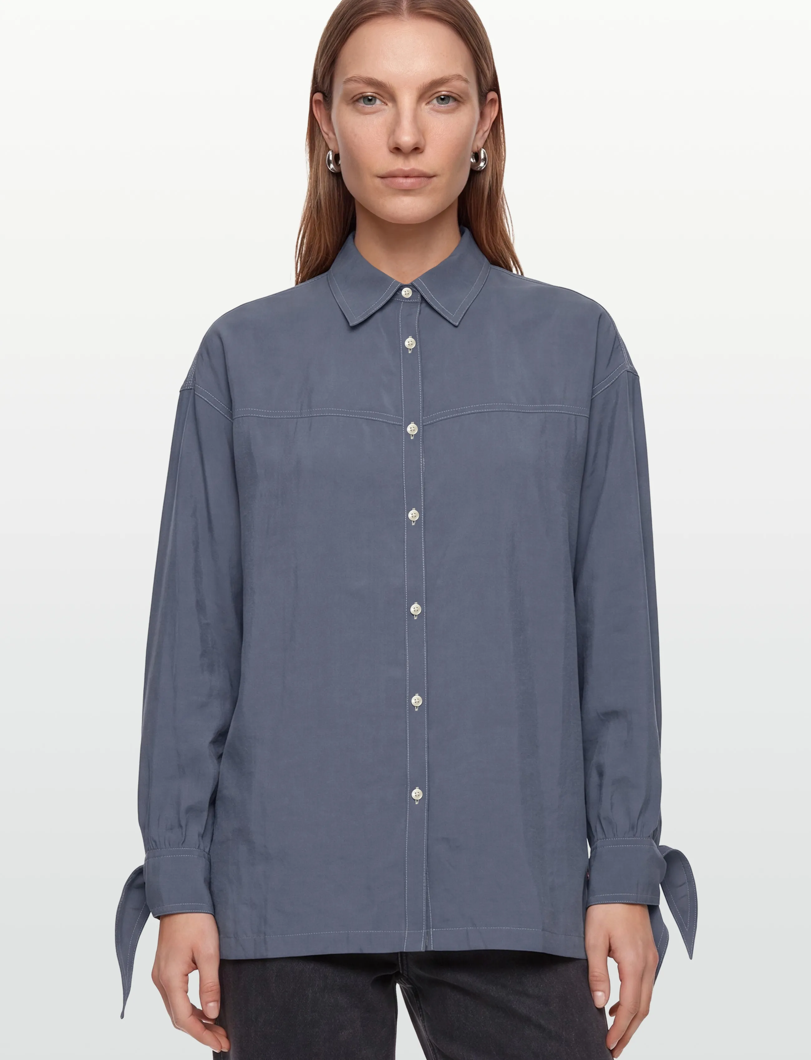 Lexington Clothing - Jessie Blouse - langærmede bluser - blue - 3