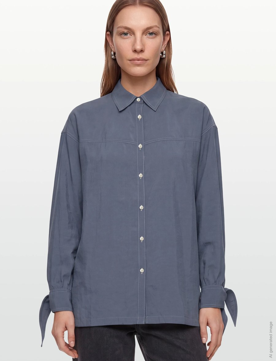 Lexington Clothing - Jessie Blouse - langærmede bluser - blue - 3