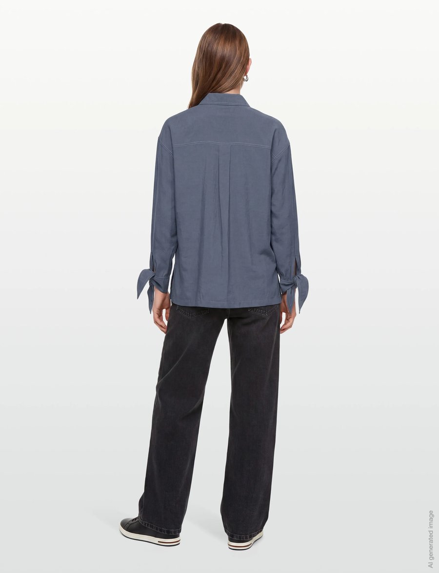 Lexington Clothing - Jessie Blouse - langærmede bluser - blue - 4