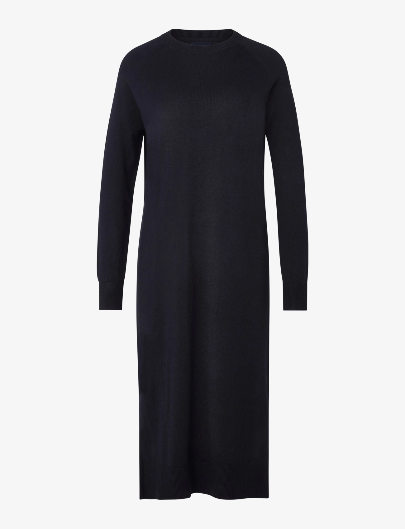 Lexington Clothing Ivana Cotton/Cashmere Blend Knitted Dress - Riided - DARK BLUE / navy