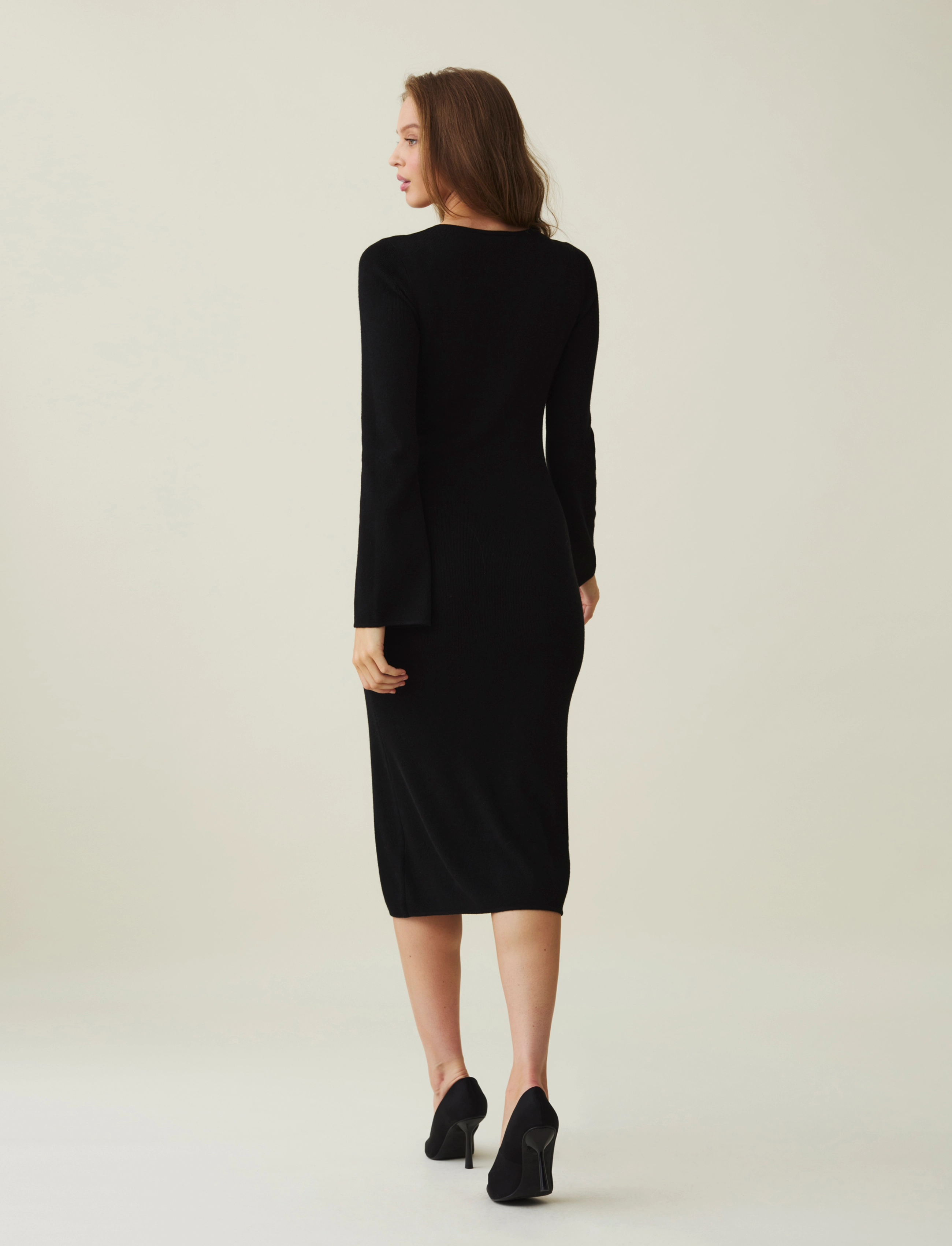 Lexington Clothing - Ivana Cotton/Cashmere Blend Knitted Dress - knitted dresses - dark blue - 2