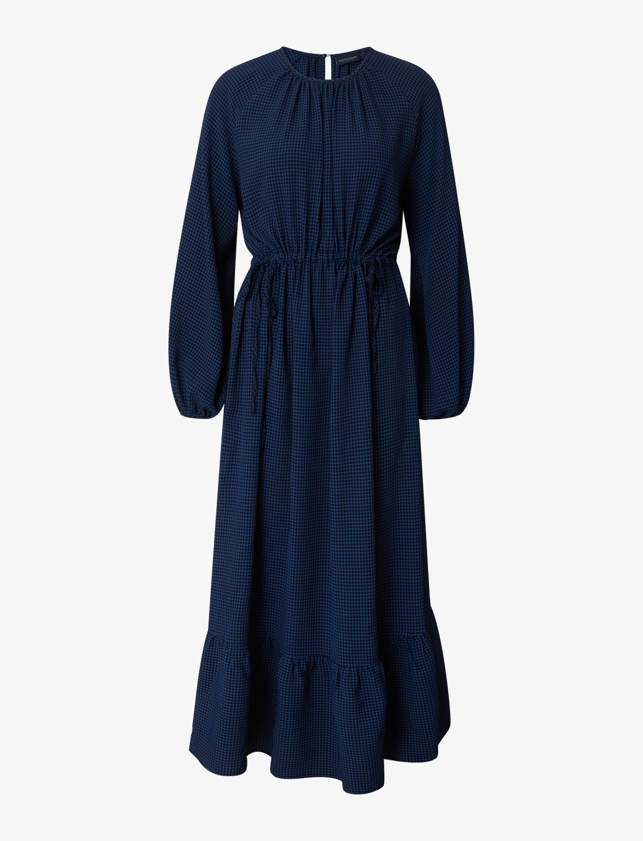 Lexington Clothing - Theodora Maxi Dress - blue/black check - 1