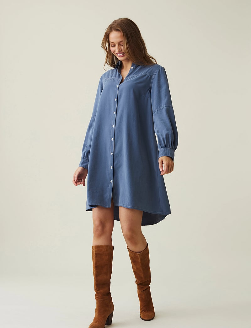 Lexington Clothing - Sierra Dress - skjortekjoler - blue - 0