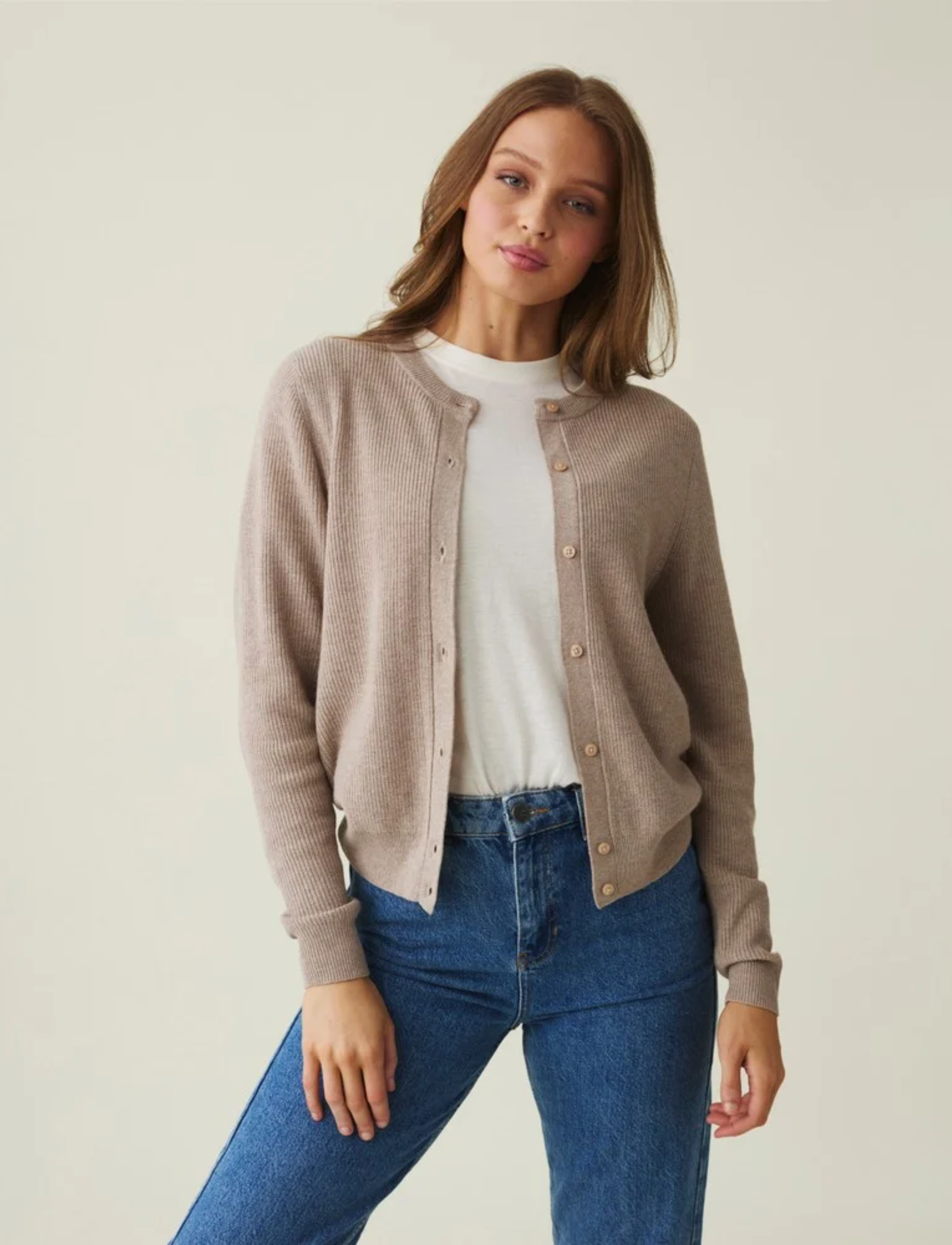 Lexington Clothing - Alina Cashmere Blend Cardigan - beige melange - 2