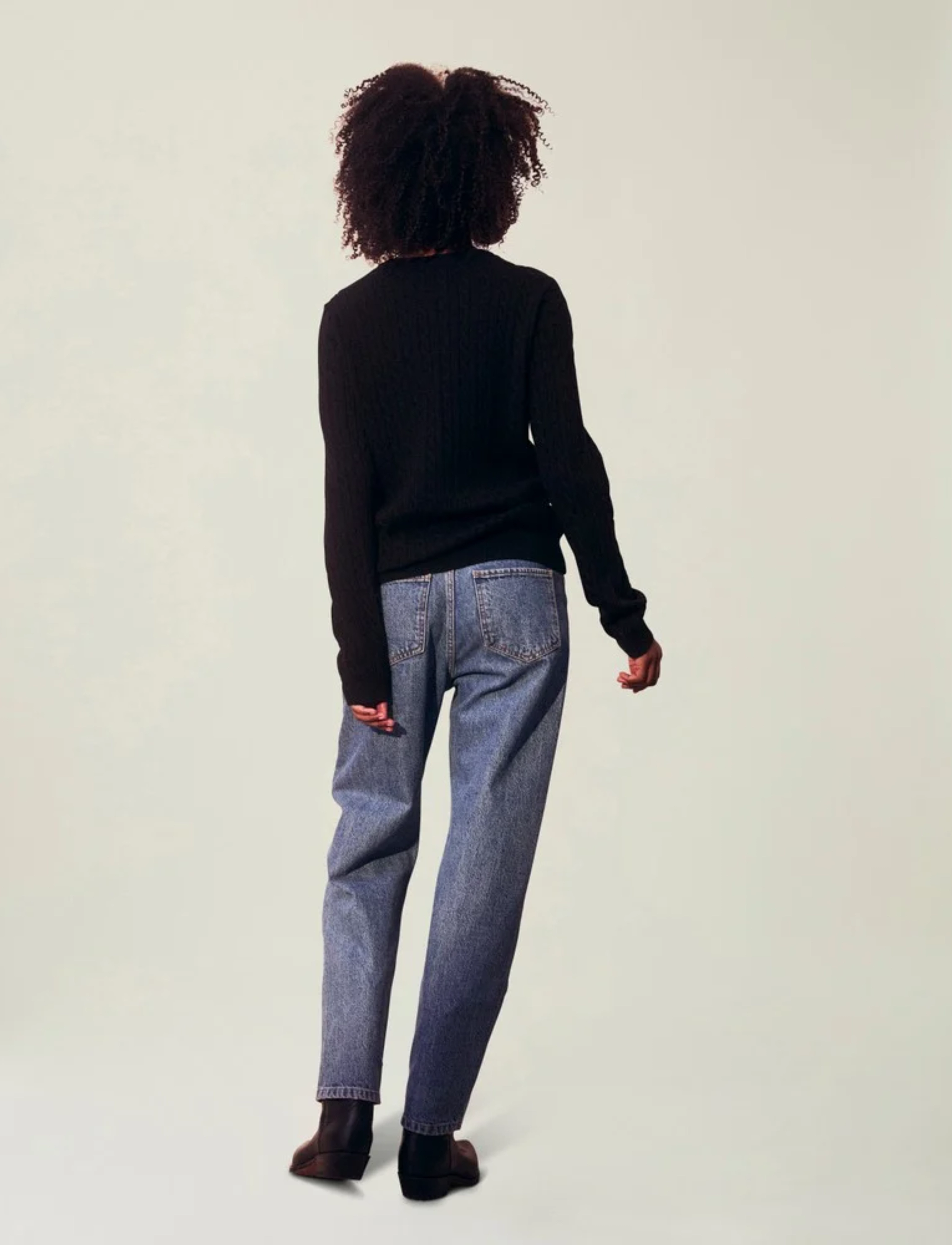 Lexington Clothing - Lydia Merino Wool Blend Cable Knitted Sweater - black - 2