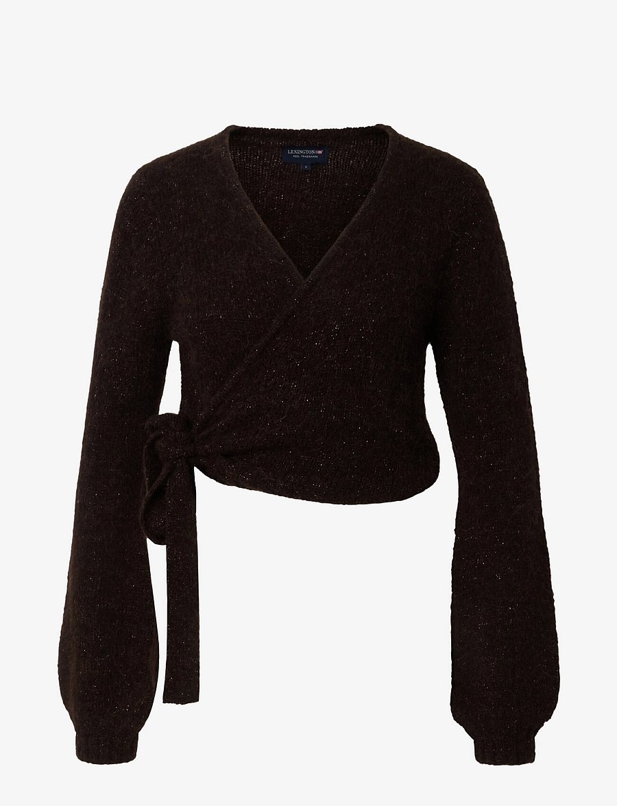 Lexington Clothing - Cecilia Alpaca Blend Wrap Sweater - brown - 0