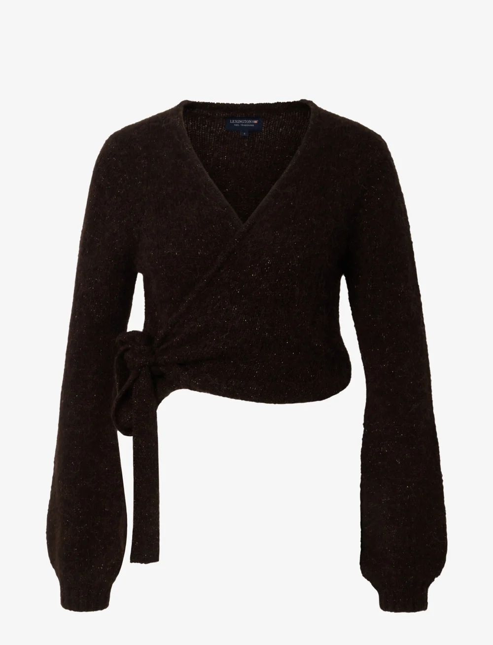 Lexington Clothing - Cecilia Alpaca Blend Wrap Sweater - cardigans - brown - 1