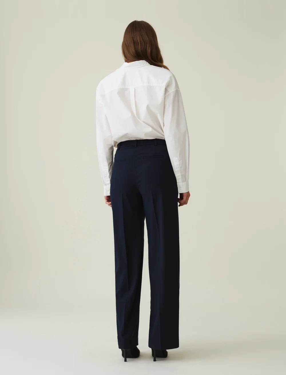 Lexington Clothing - Kennedy Pinstripe Tailored Wide Pants - pidulikud püksid - dark blue/brown stripe - 2