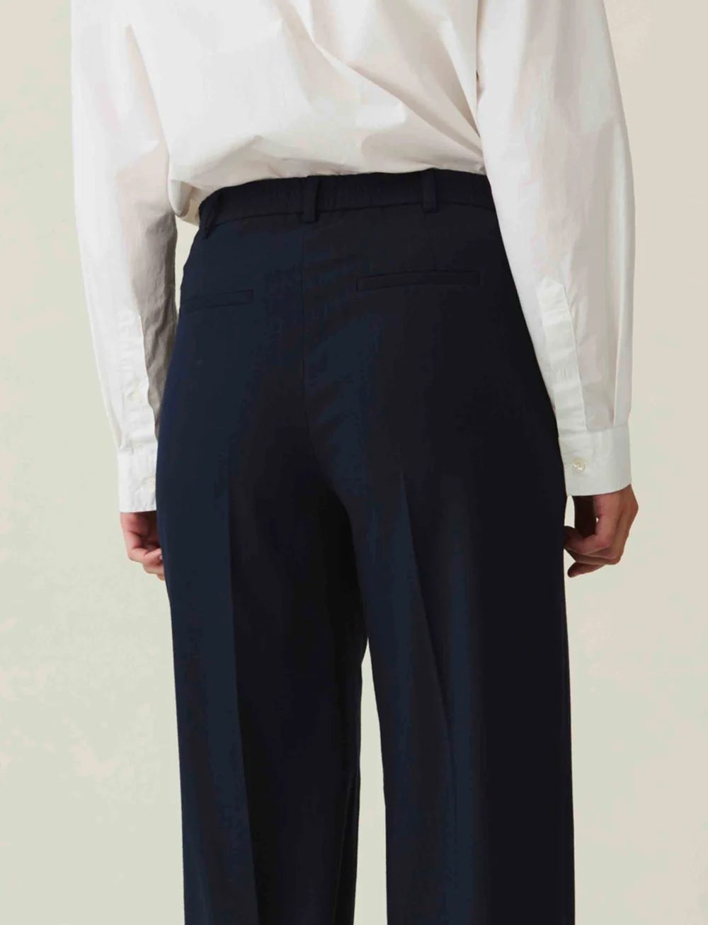 Lexington Clothing - Kennedy Pinstripe Tailored Wide Pants - pidulikud püksid - dark blue/brown stripe - 3