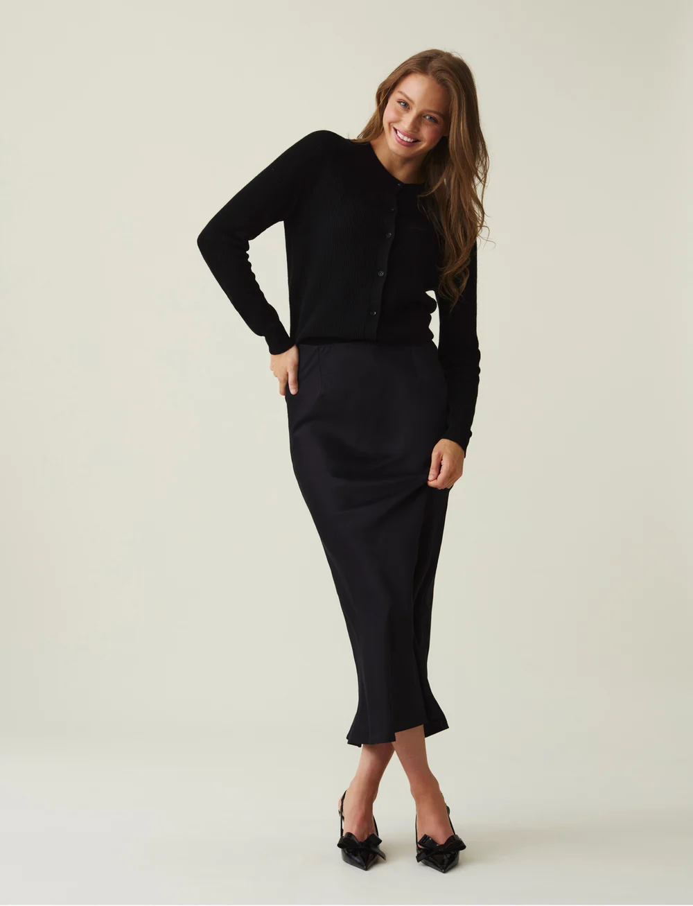 Lexington Clothing - Naima Satin Skirt - satinkjolar - black - 0