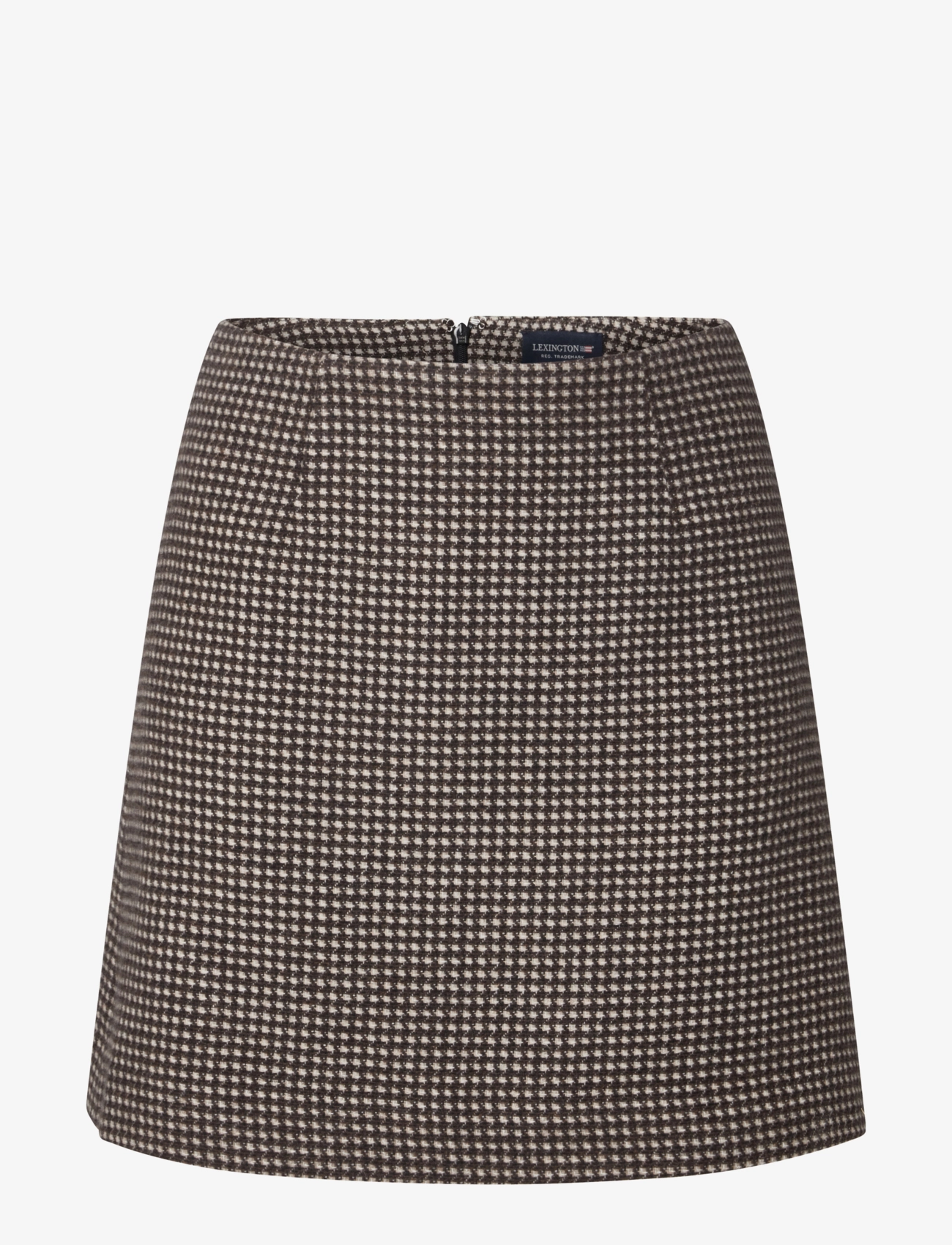 Lexington Clothing Mavis Wool Blend Skirt - Riided - BROWN CHECK / brown