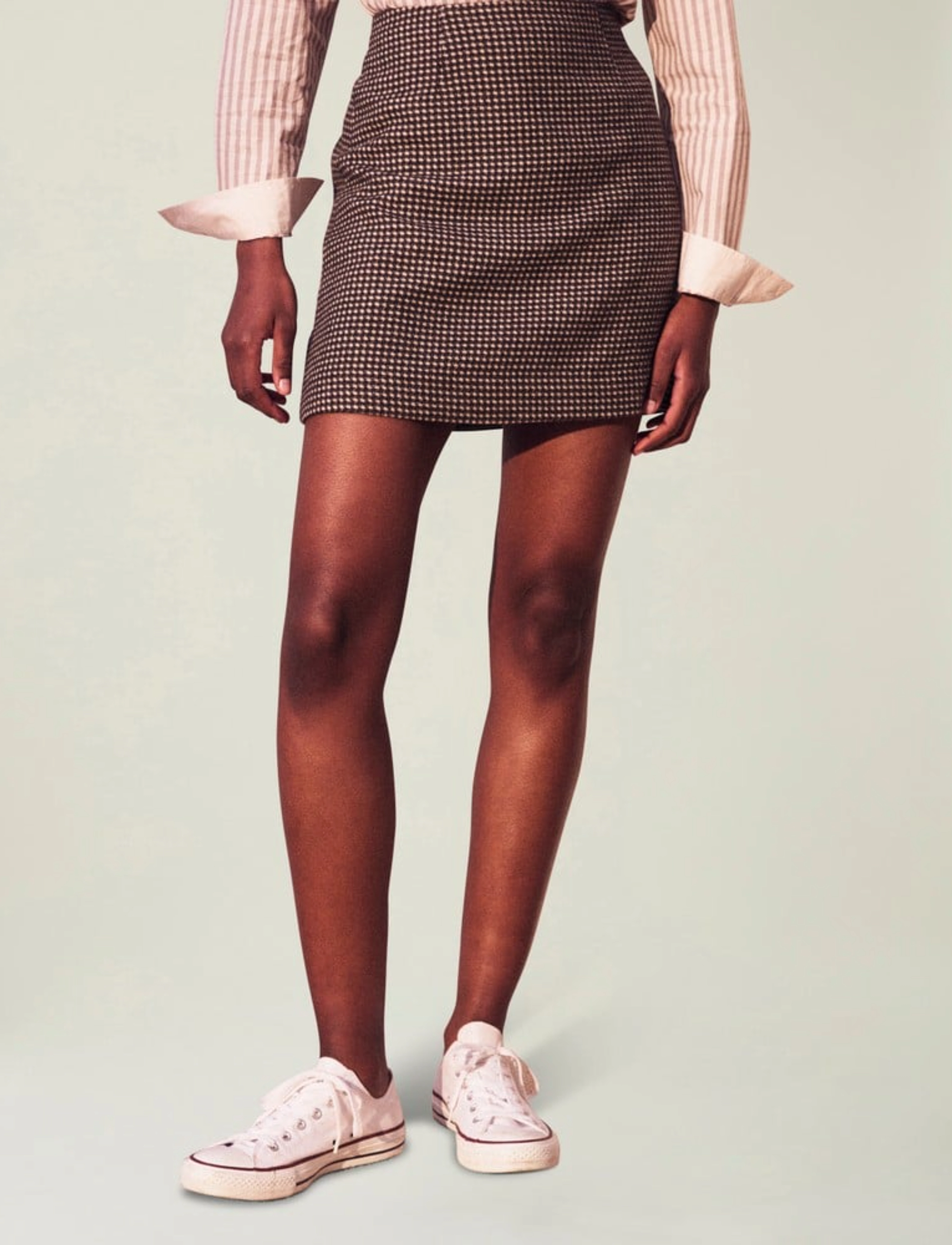 Lexington Clothing - Mavis Wool Blend Skirt - korte nederdele - brown check - 2