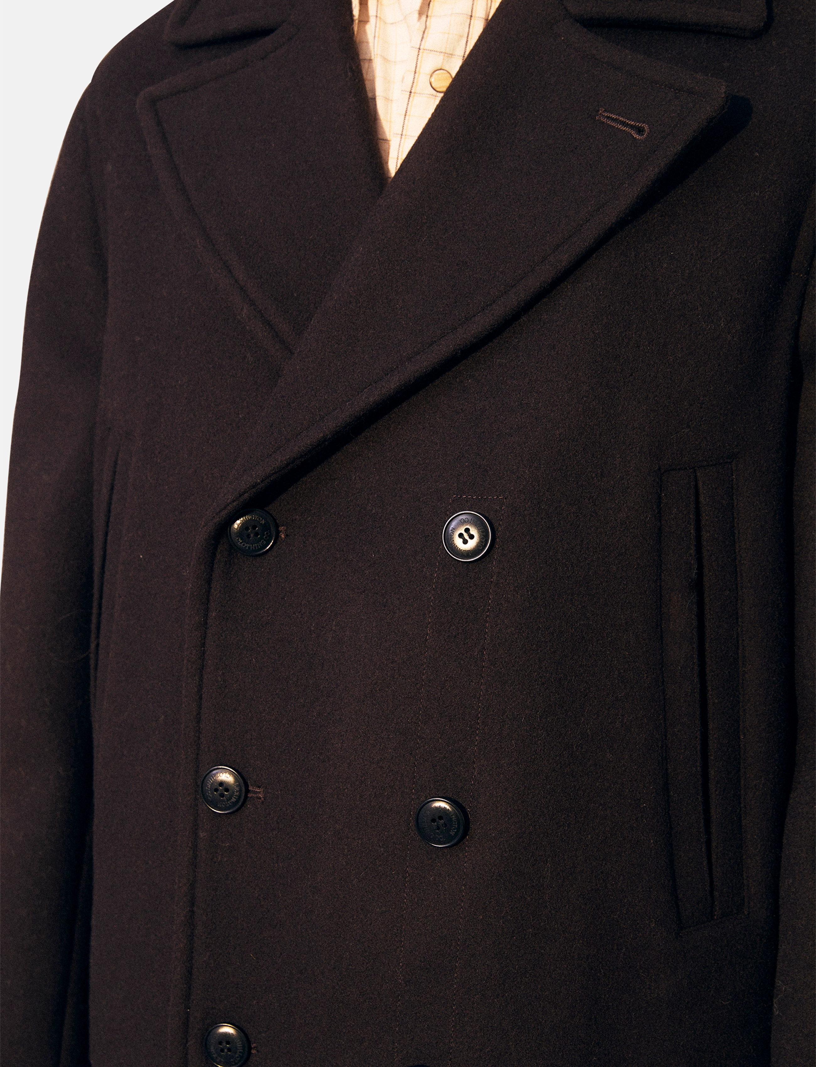 Lexington Clothing - Wes Wool Peacoat - wollen mantels - brown - 3