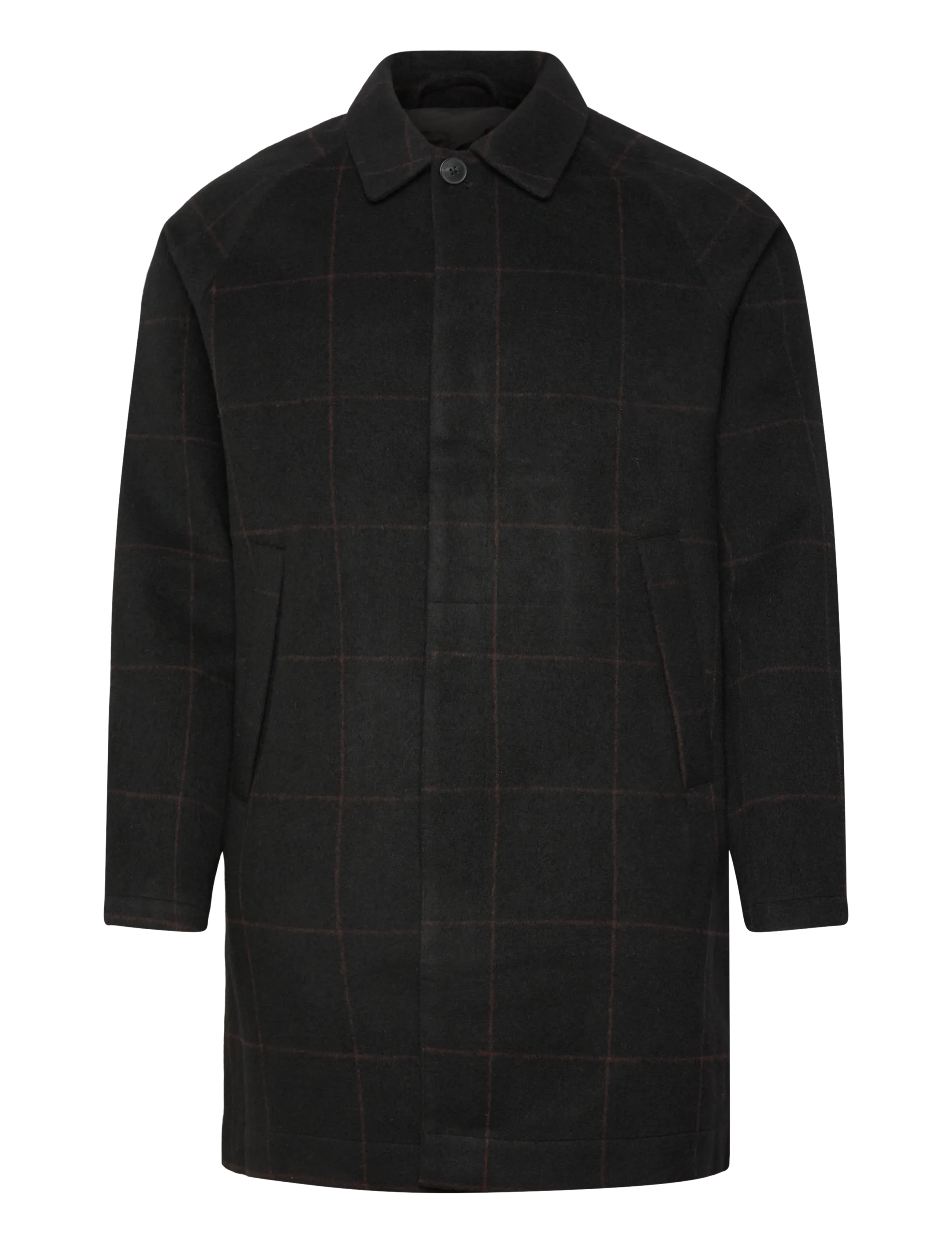 LEXINGTON CLOTHING Cane Smart Wolle Mantel Schwarz - M - Herren