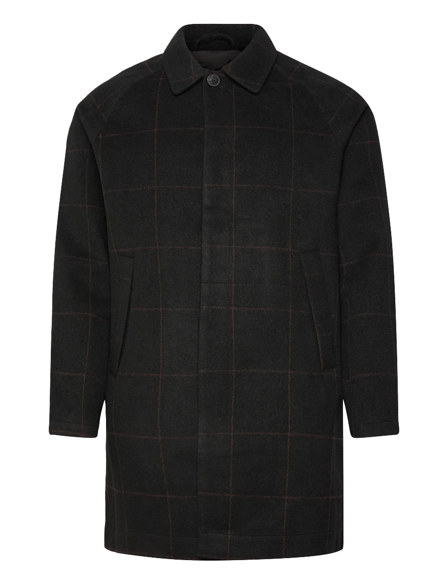 Lexington Clothing - Cane Smart Wool Coat - wollmäntel - black/bown check - 0