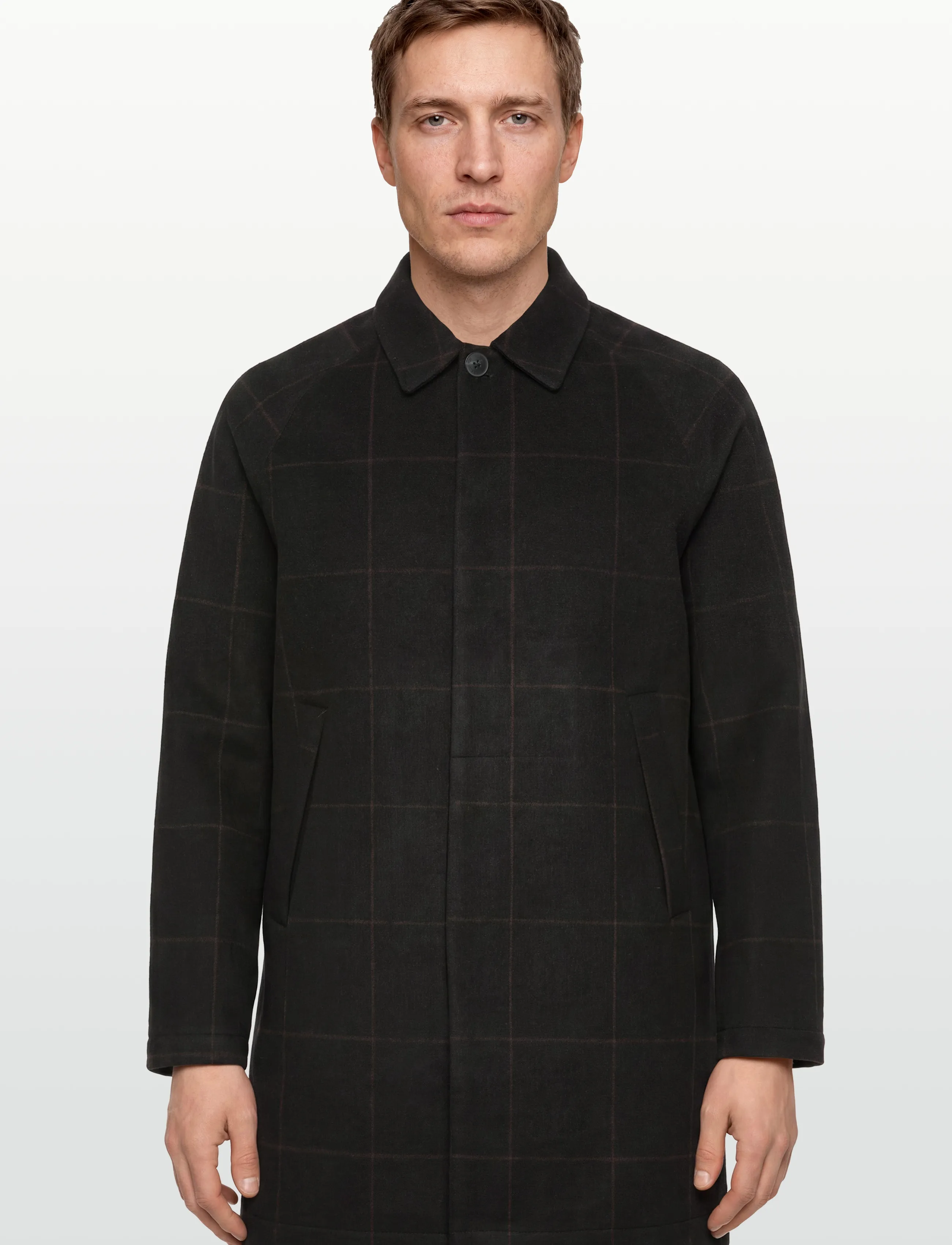 Lexington Clothing - Cane Smart Wool Coat - winter jackets - black/bown check - 3