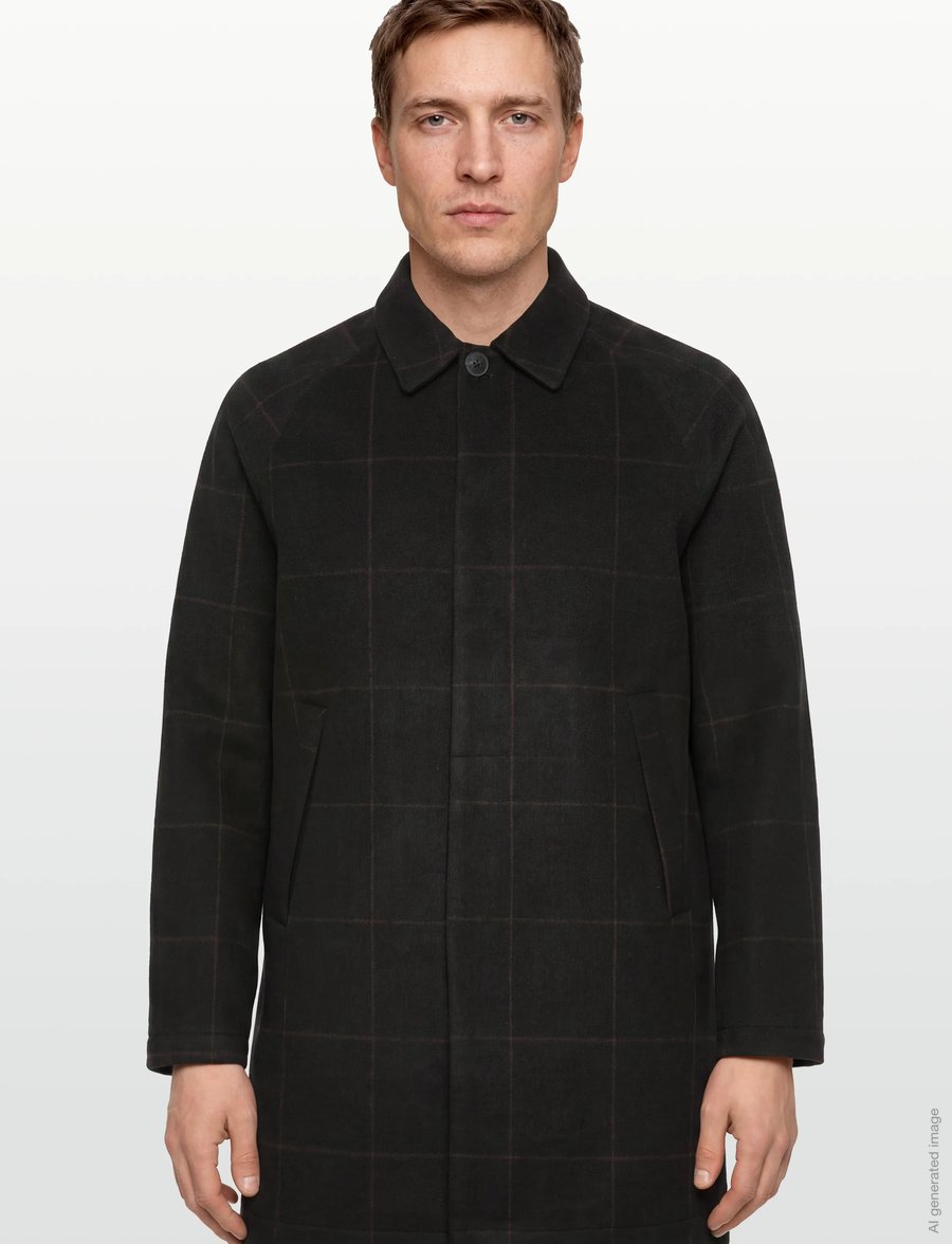 Lexington Clothing - Cane Smart Wool Coat - wollmäntel - black/bown check - 3