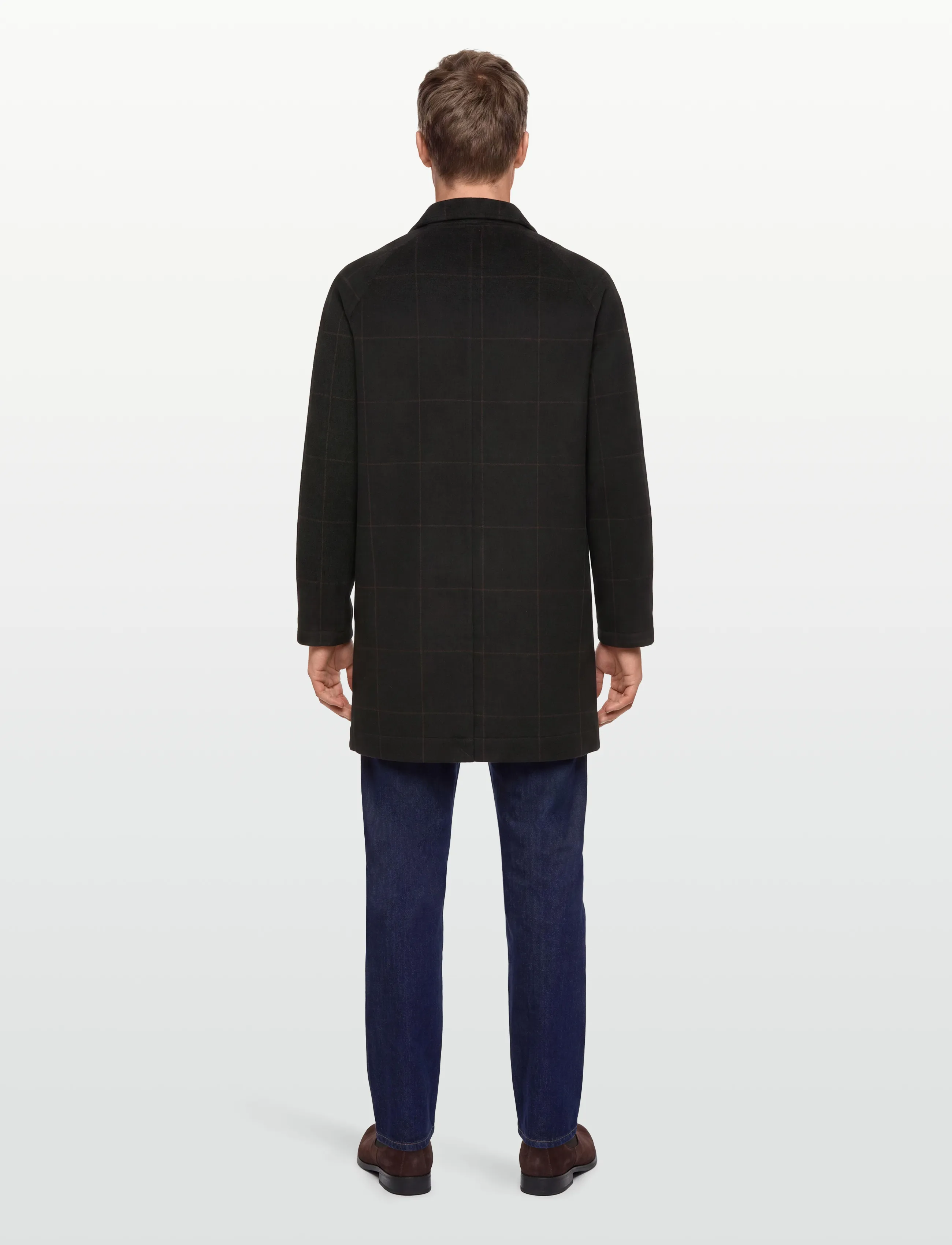Lexington Clothing - Cane Smart Wool Coat - winter jackets - black/bown check - 4