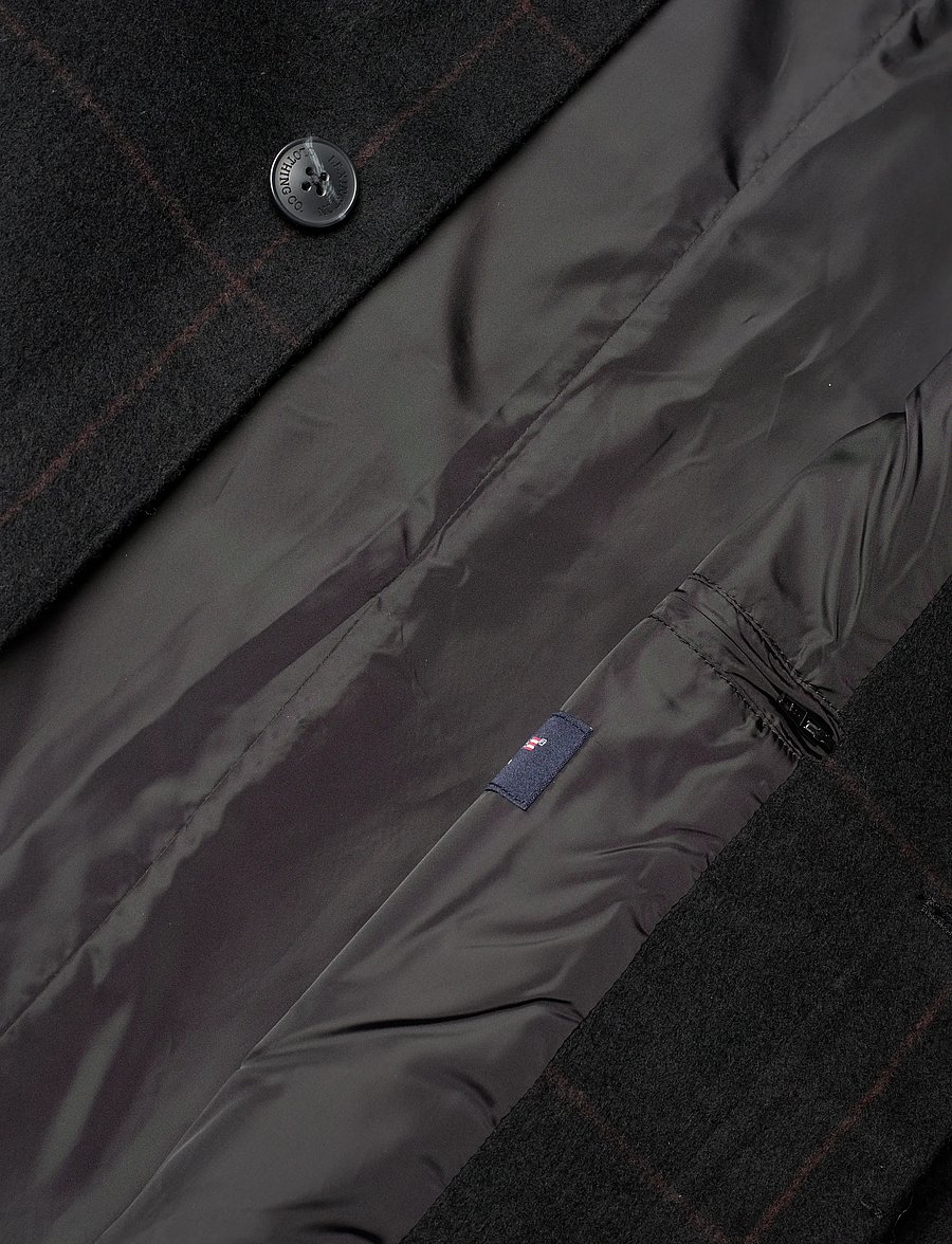 Lexington Clothing - Cane Smart Wool Coat - wollmäntel - black/bown check - 4