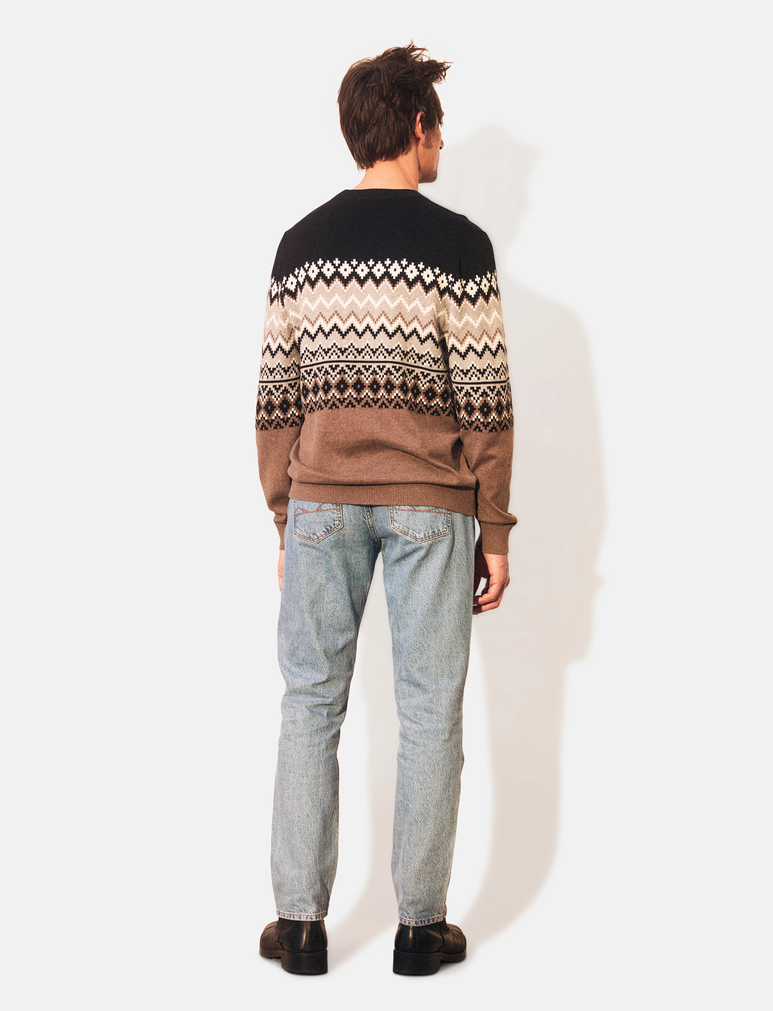 Lexington Clothing - Bret Fair Isle Sweater - rundhalsad - brown multi stripe - 2