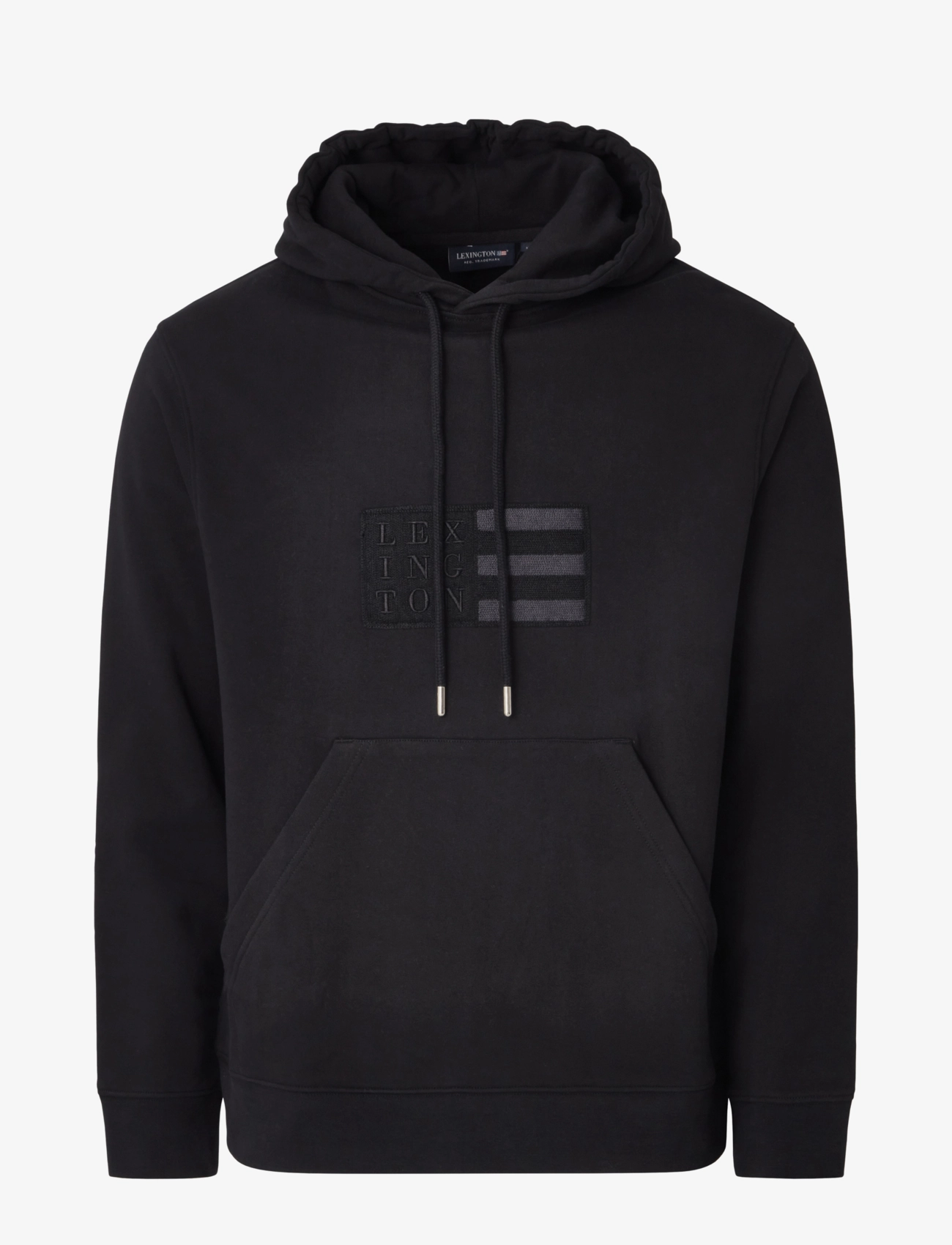 Lexington Clothing Kevin Organic Cotton Logo Hoodie - Riided - BLACK / black