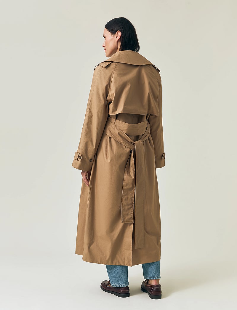 Lexington Clothing - Oversized Cotton Trench Coat - trenchcoats - beige - 4