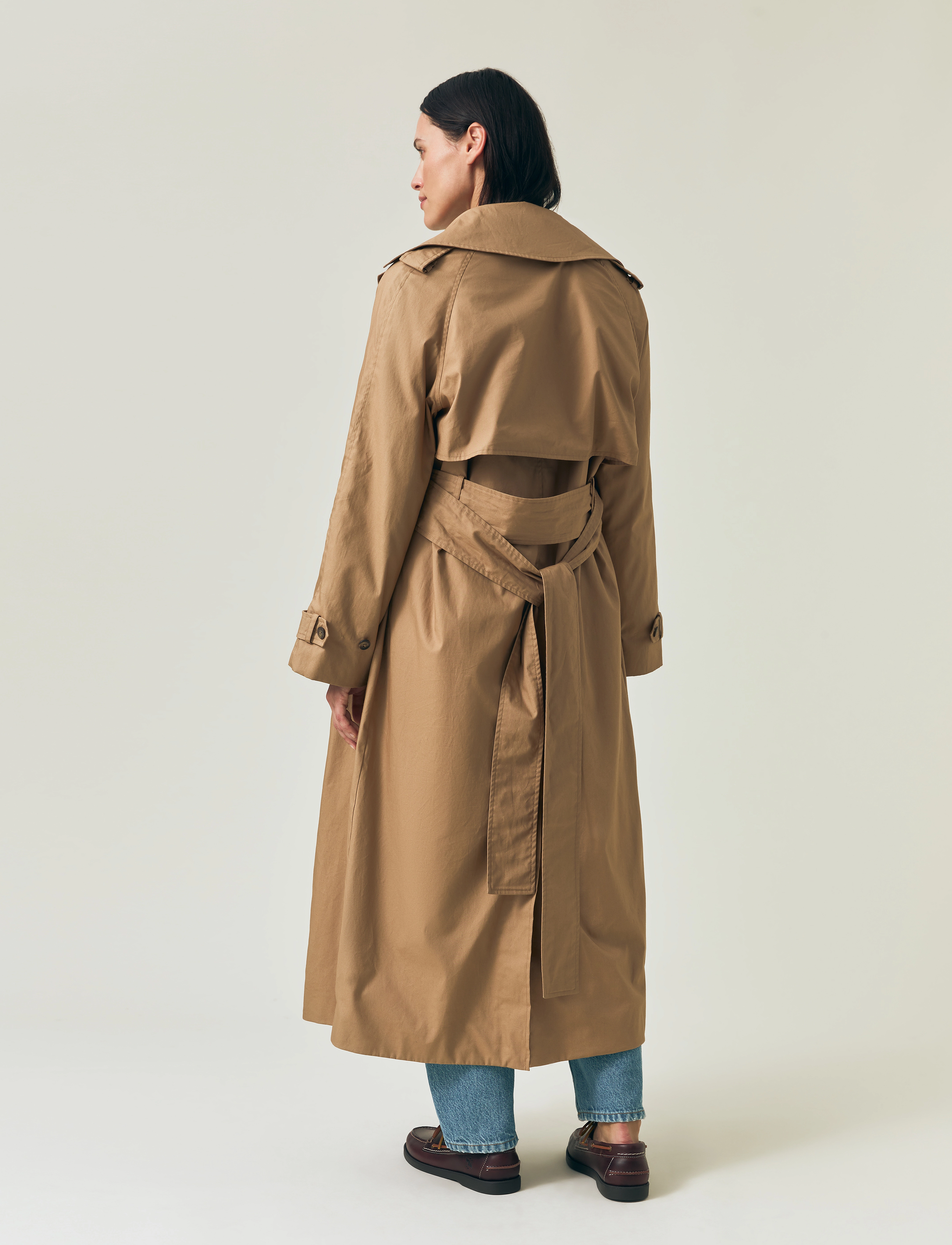 Lexington Clothing - Oversized Cotton Trench Coat - beige - 4