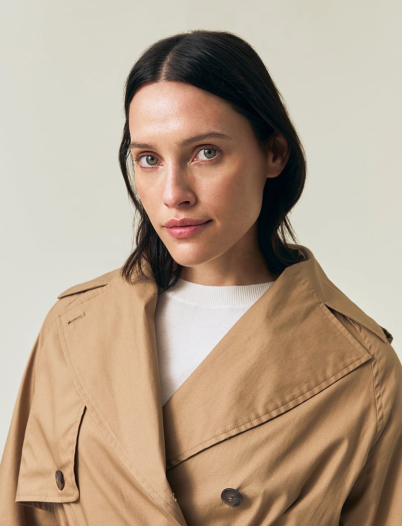 Lexington Clothing - Oversized Cotton Trench Coat - trenchcoats - beige - 5