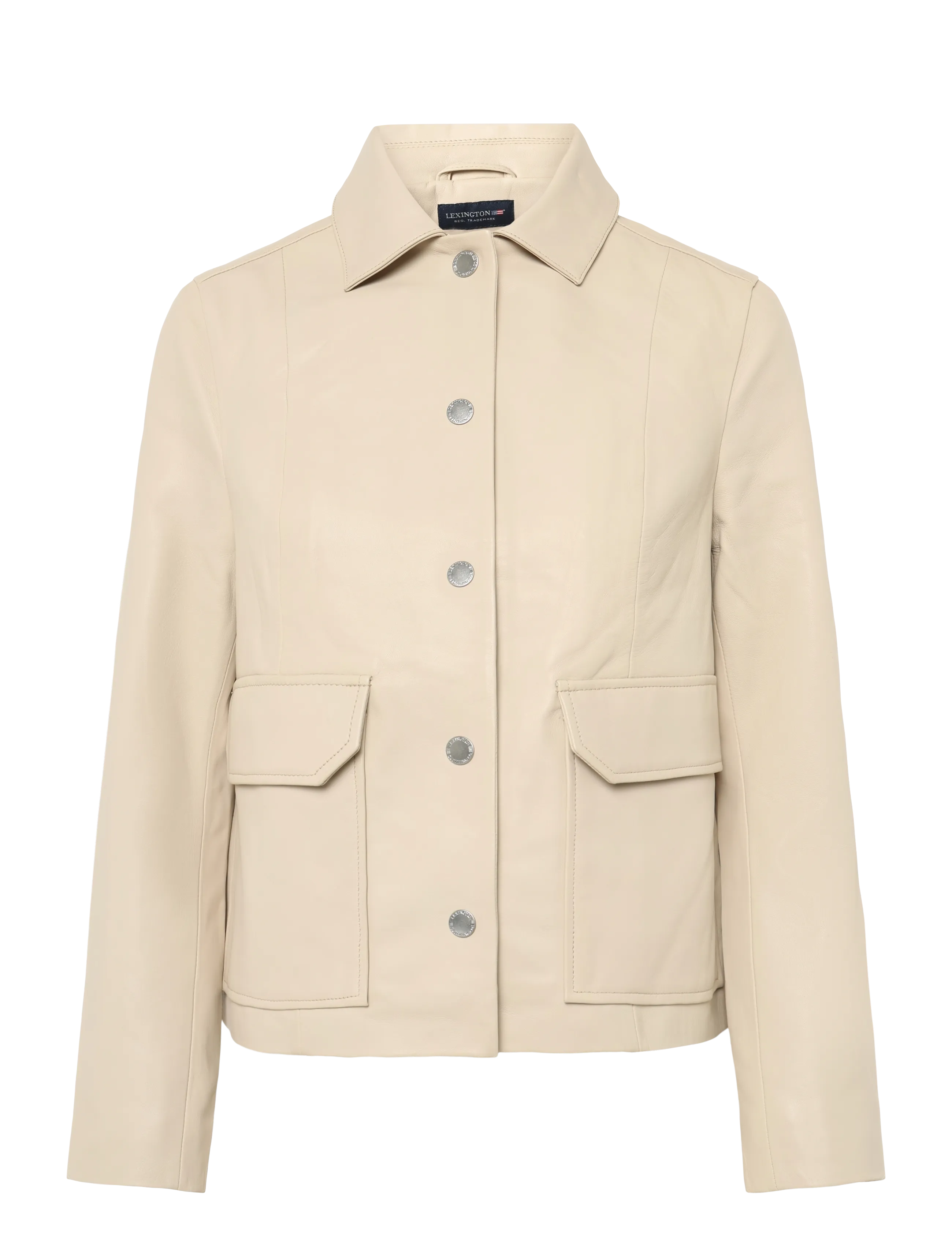 LEXINGTON CLOTHING Kurz Leder Jacke Beige - XS - Damen