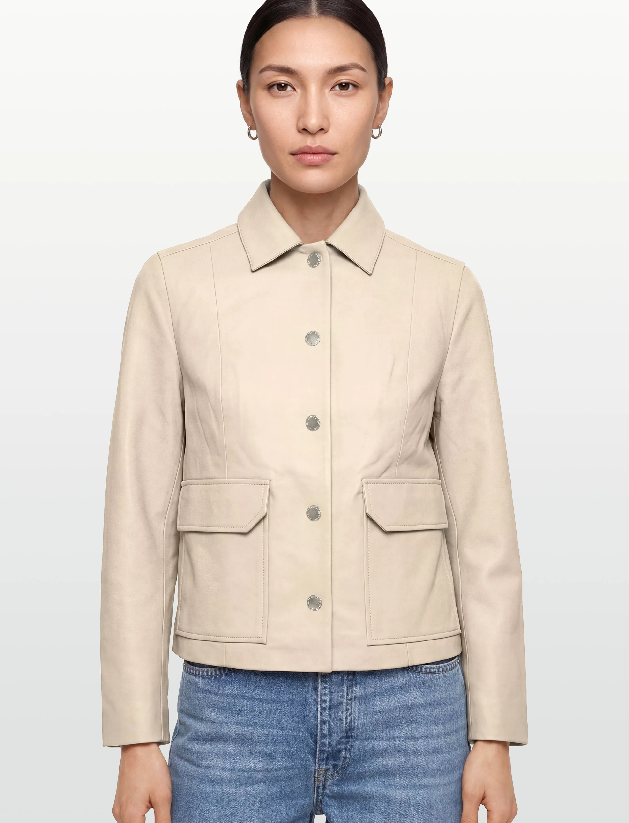 Lexington Clothing - Short Leather Jacket - overtøj - light beige - 3