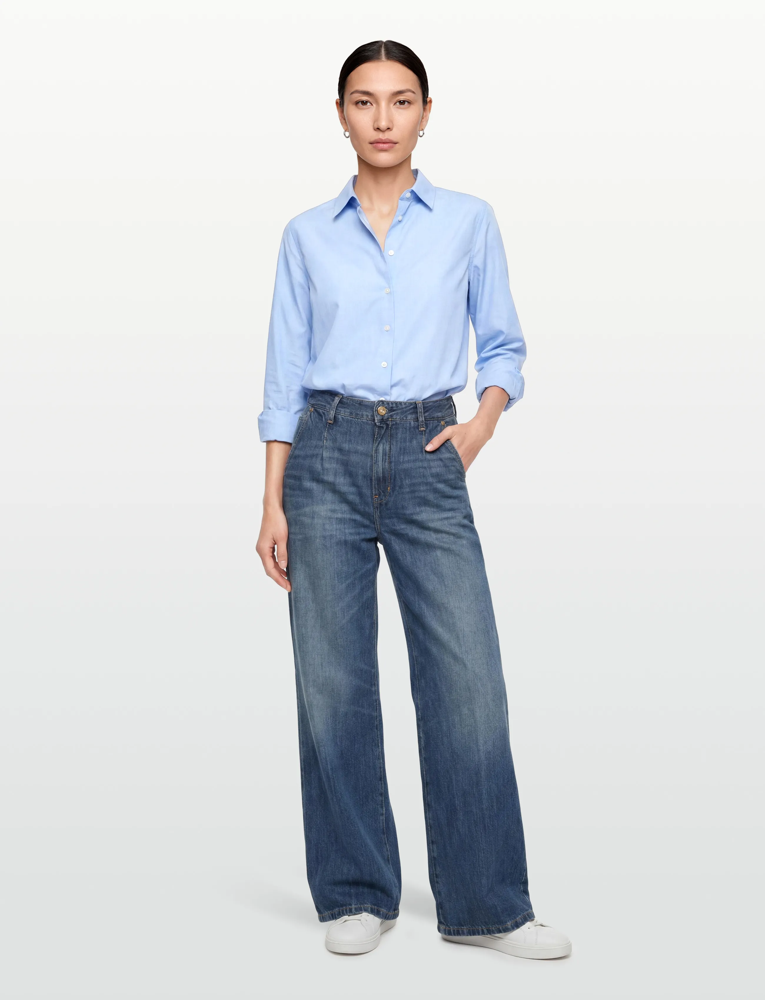 Lexington Clothing - Classic Fit Lyocell Shirt - langärmlige hemden - light blue - 0