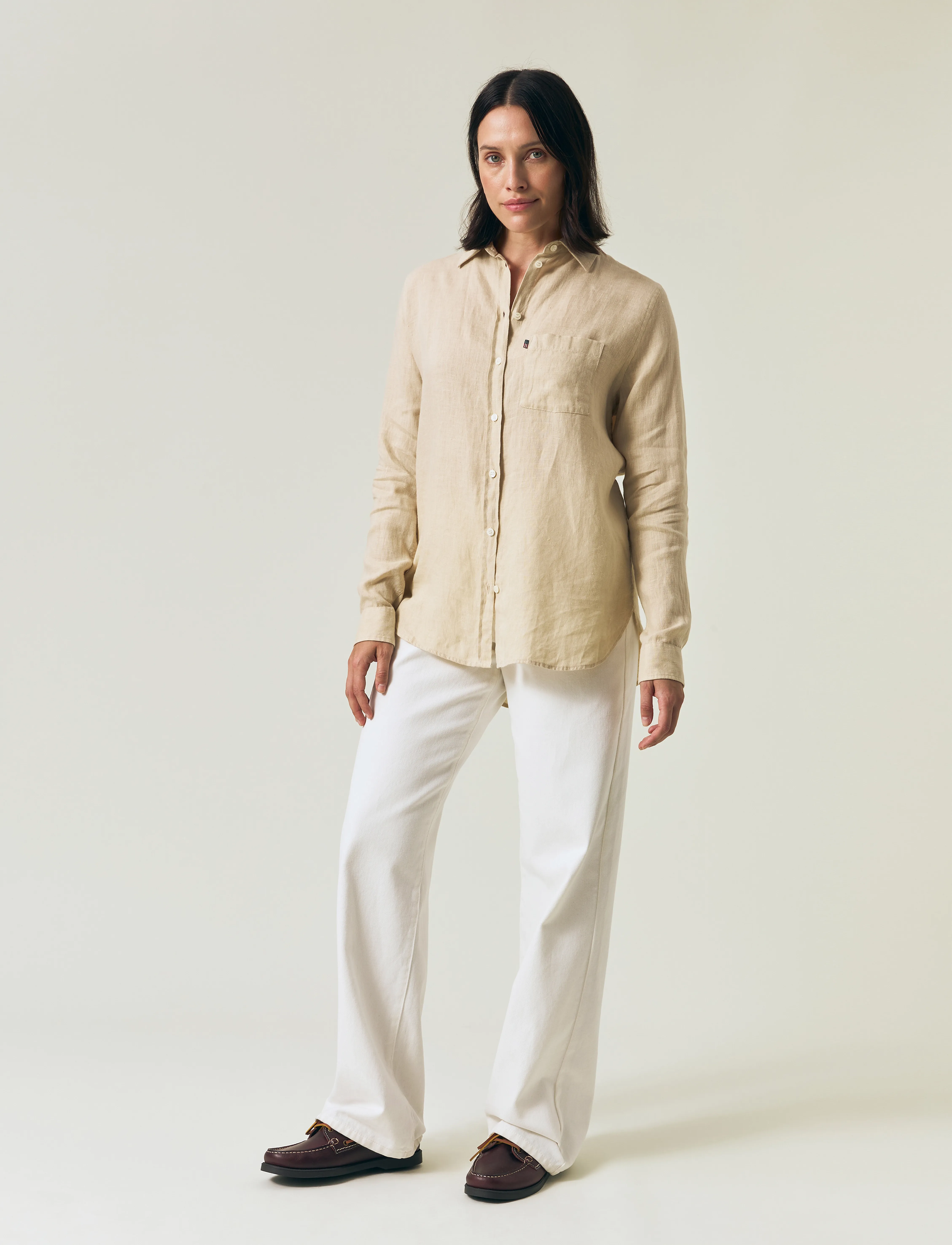 Lexington Clothing Classic Linen Shirt - Hemden - BEIGE / beige