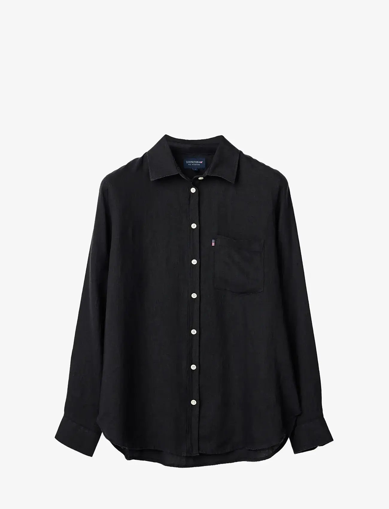 Lexington Clothing - Classic Linen Shirt - hørskjorter - black - 1