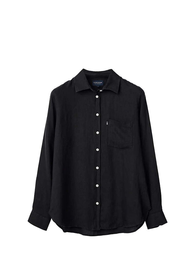 Lexington Clothing - Classic Linen Shirt - hørskjorter - black - 1
