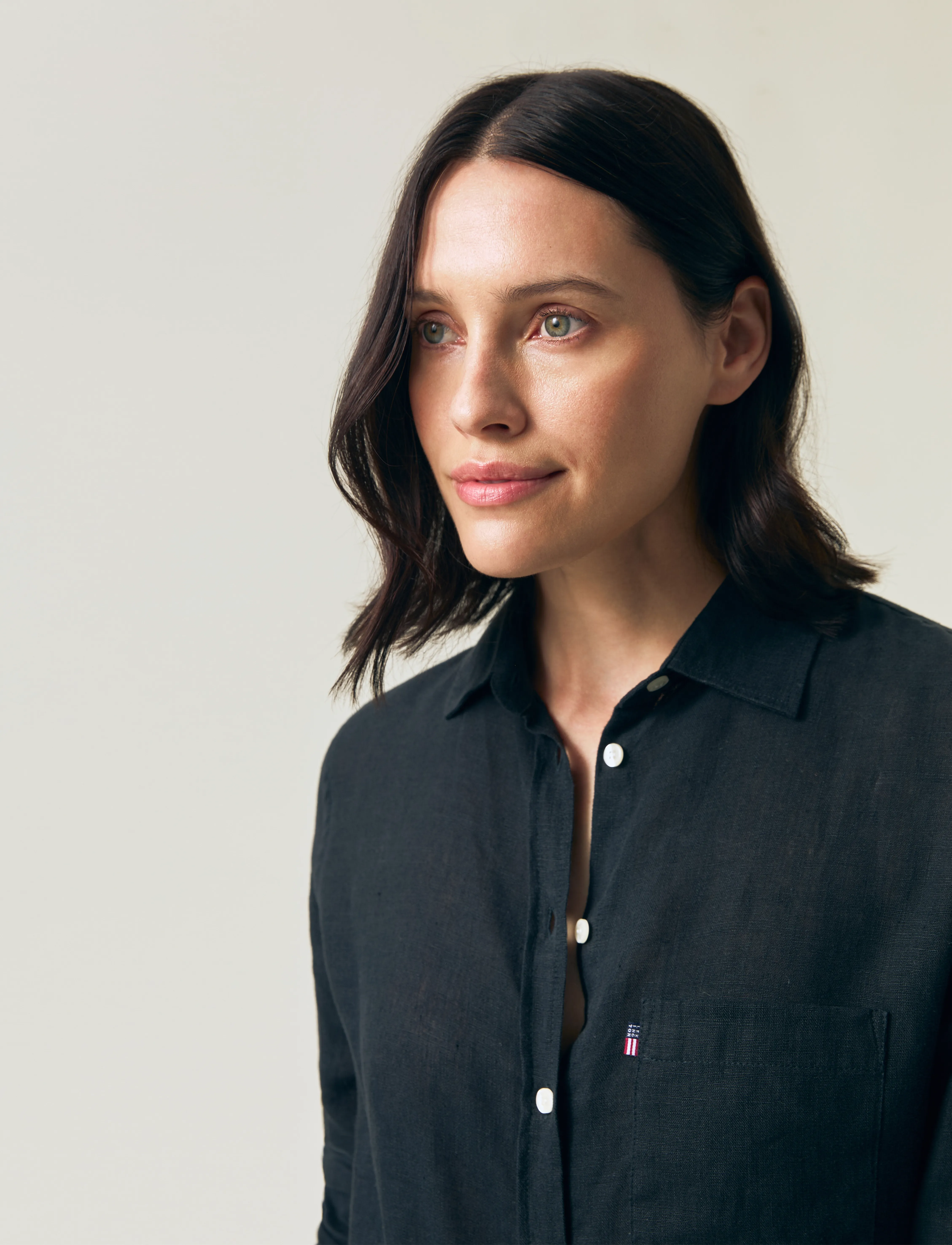 Lexington Clothing - Classic Linen Shirt - black - 4