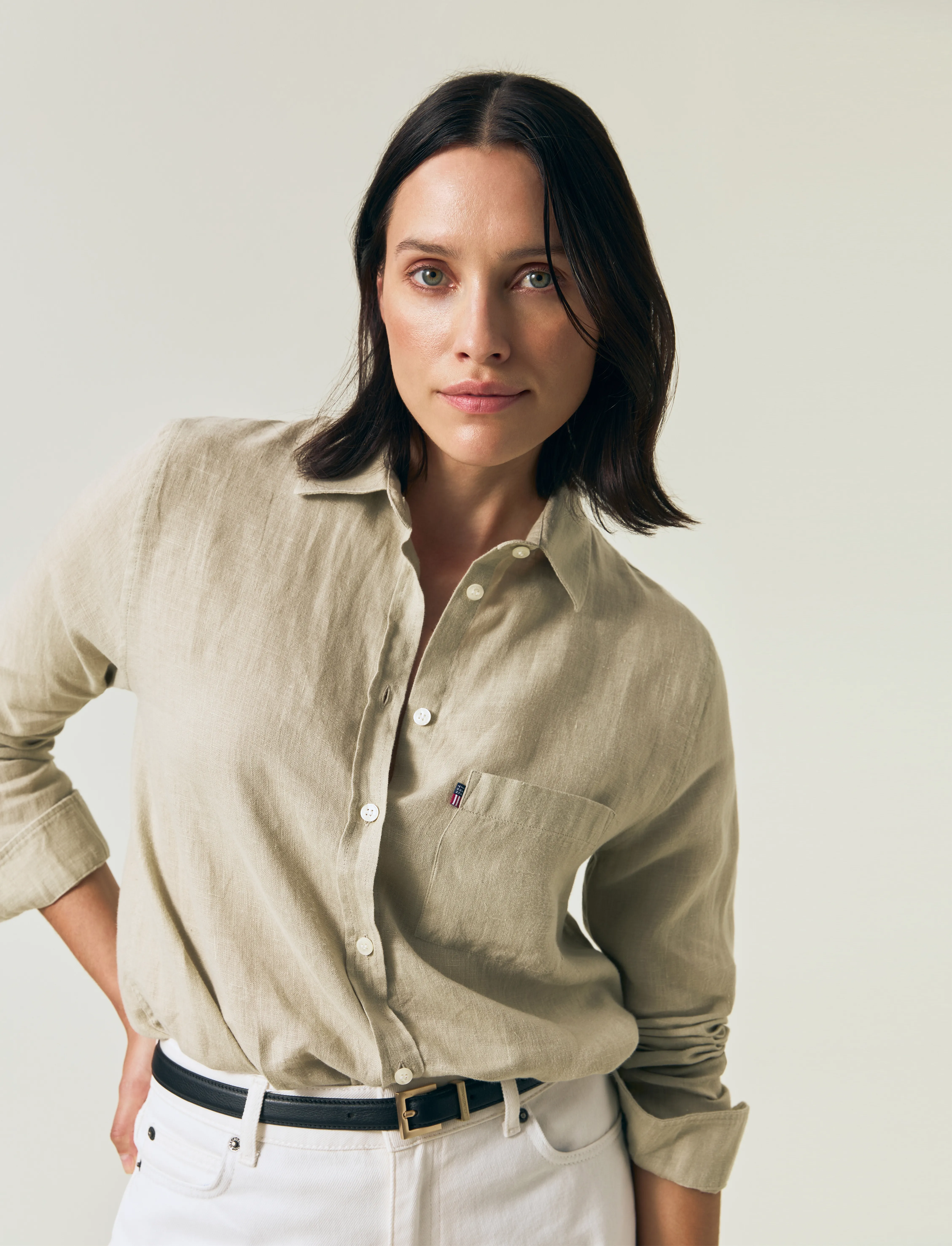 Lexington Clothing - Classic Linen Shirt - green - 4