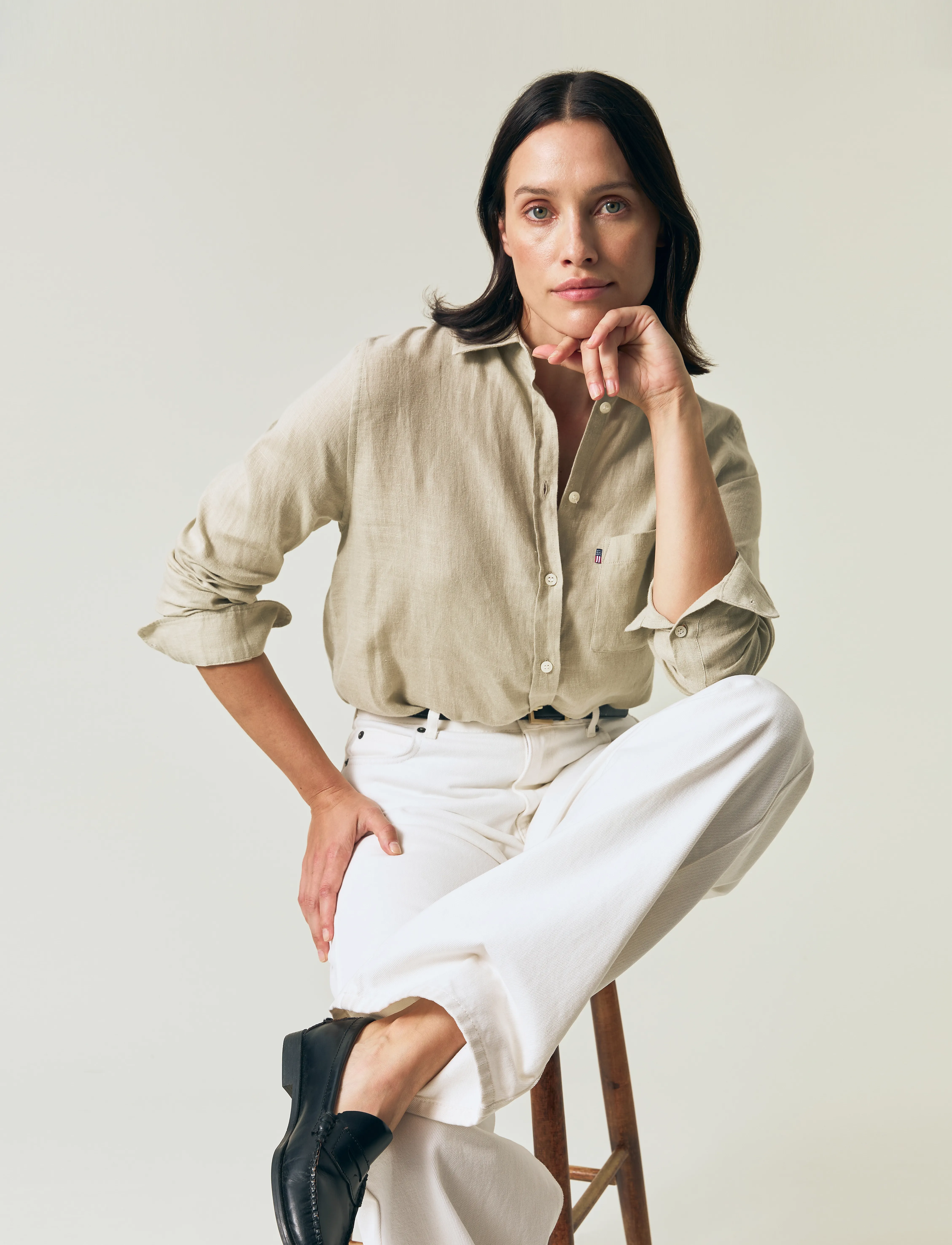 Lexington Clothing - Classic Linen Shirt - green - 5