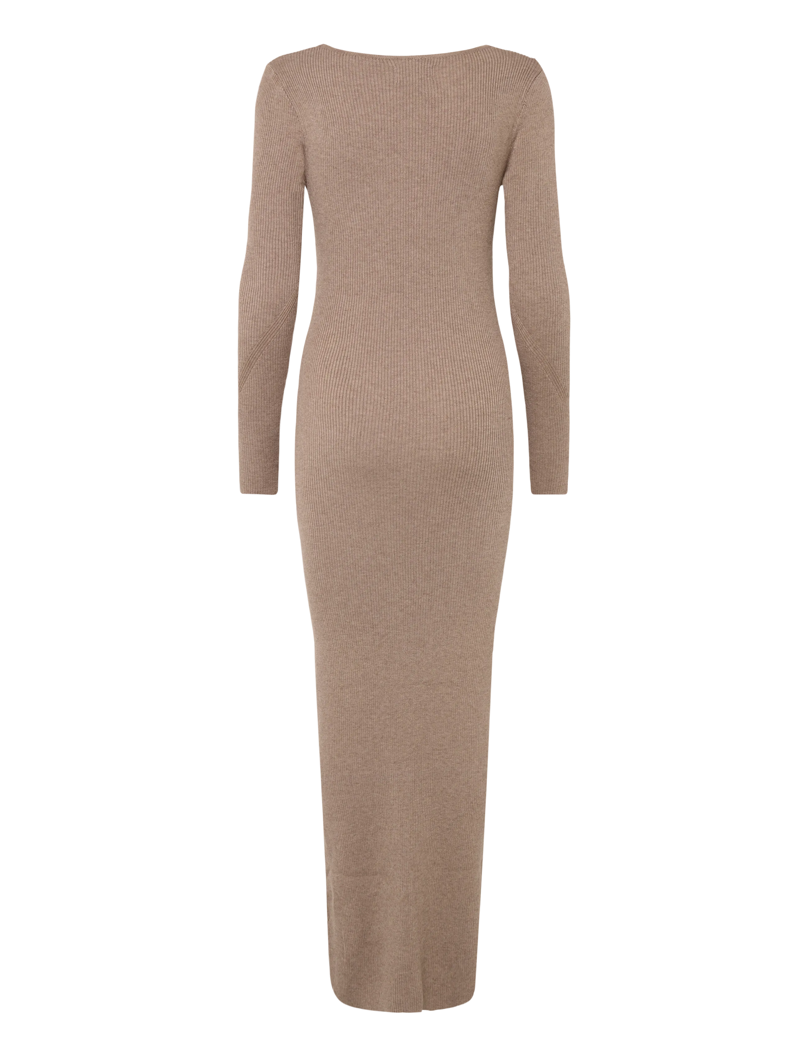 Lexington Clothing - Rib Knitted Lyocell Blend Maxi Dress - stramme kjoler - light brown - 2