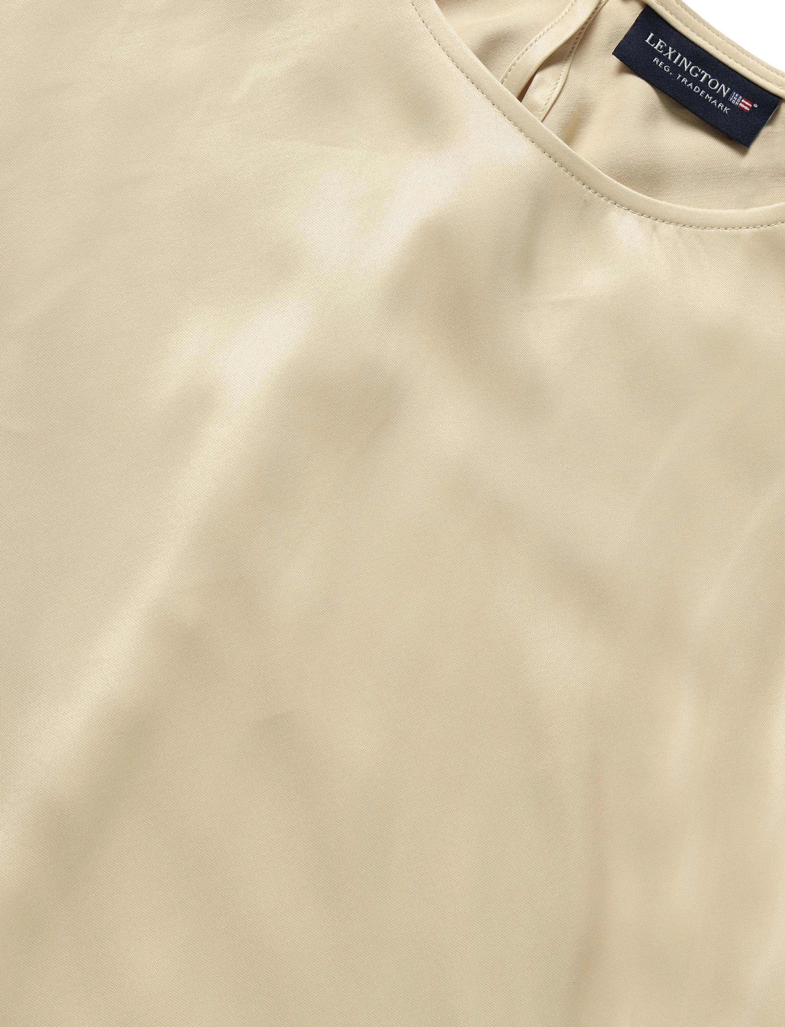 Lexington Clothing - Sleeveless Fitted Satin Dress - slipklänningar - light beige - 5