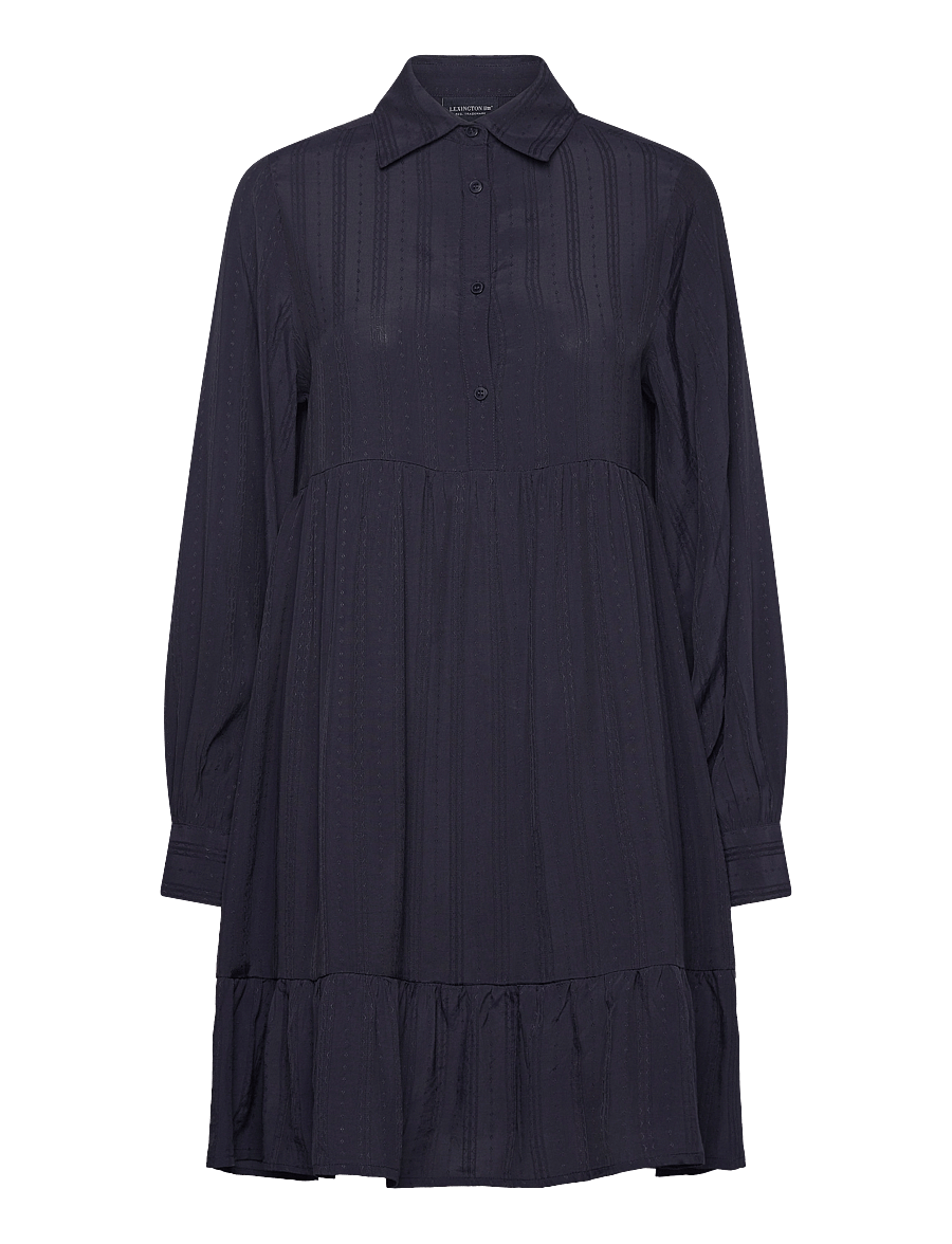 Lexington Clothing - A-line Jaquard Shirt Dress - robes chemises - dark blue - 1