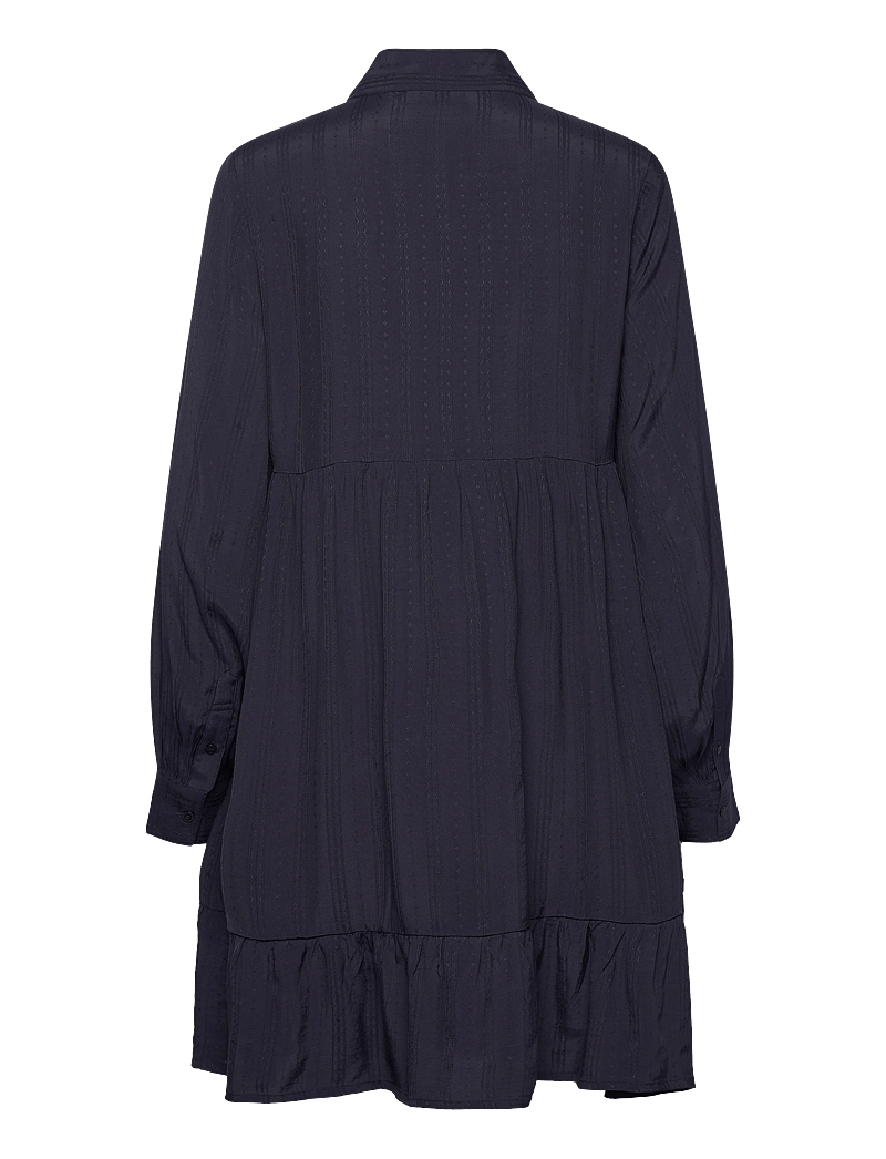 Lexington Clothing - A-line Jaquard Shirt Dress - skjortekjoler - dark blue - 2