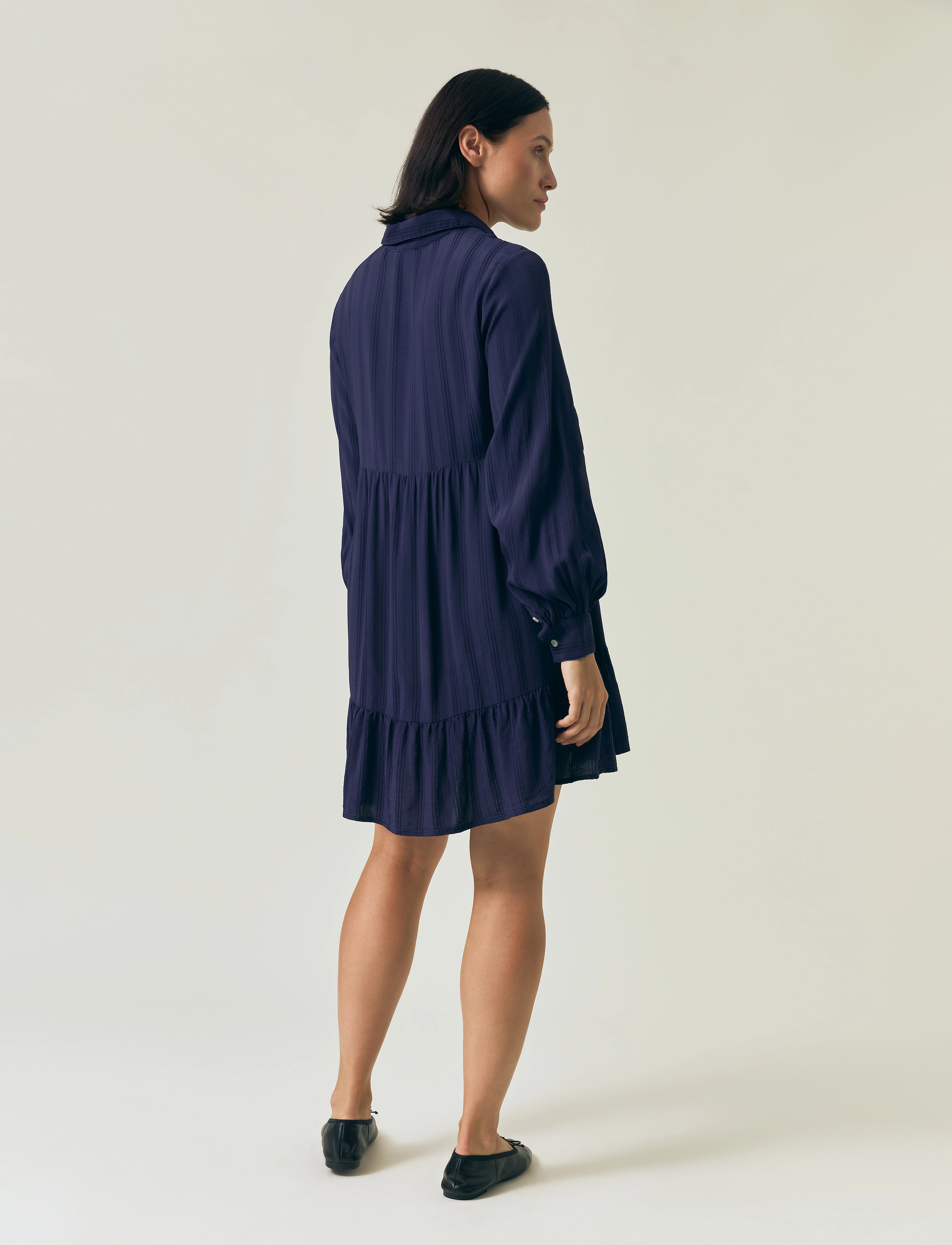Lexington Clothing - A-line Jaquard Shirt Dress - robes chemises - dark blue - 3