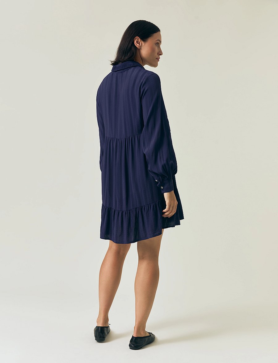Lexington Clothing - A-line Jaquard Shirt Dress - robes chemises - dark blue - 3