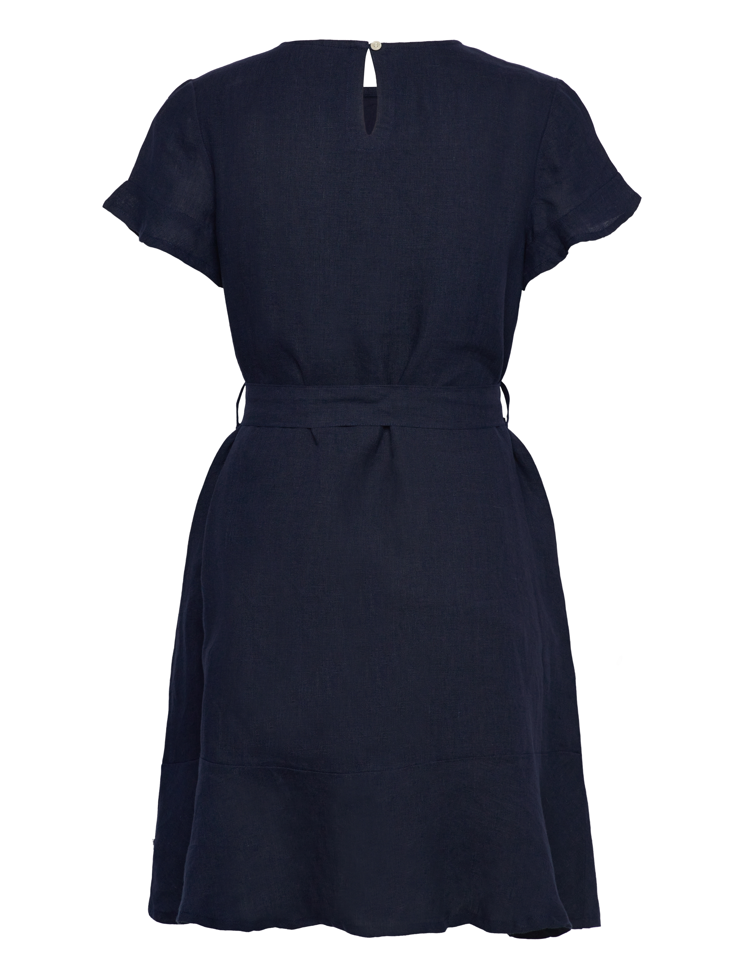 Lexington Clothing - Belted Linen Dress - korte kjoler - dark blue - 1