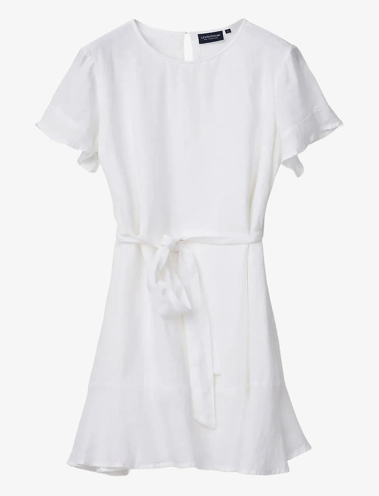Lexington Clothing Belted Linen Dress - Kläder - WHITE / white