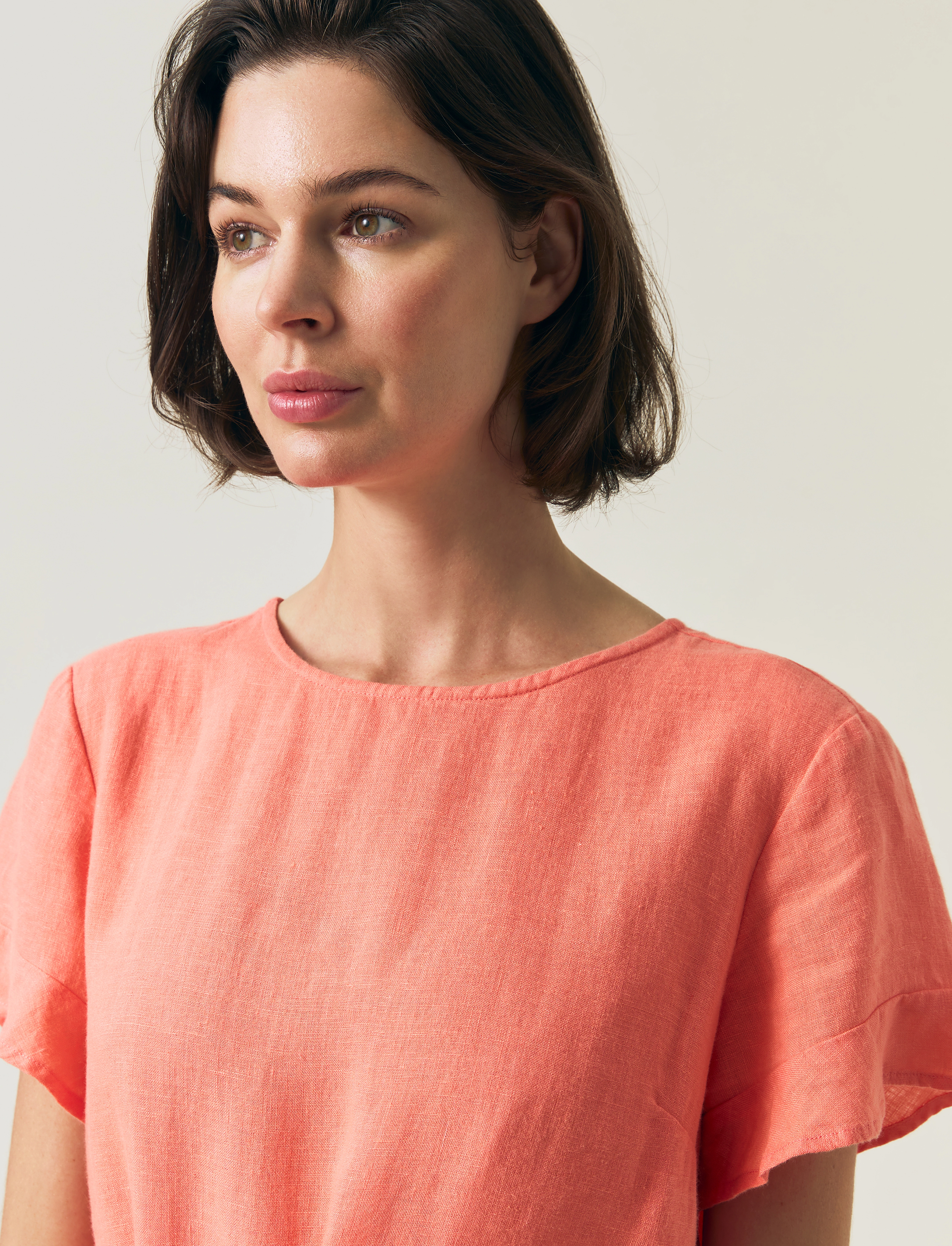 Lexington Clothing - Belted Linen Dress - kurze kleider - white - 5